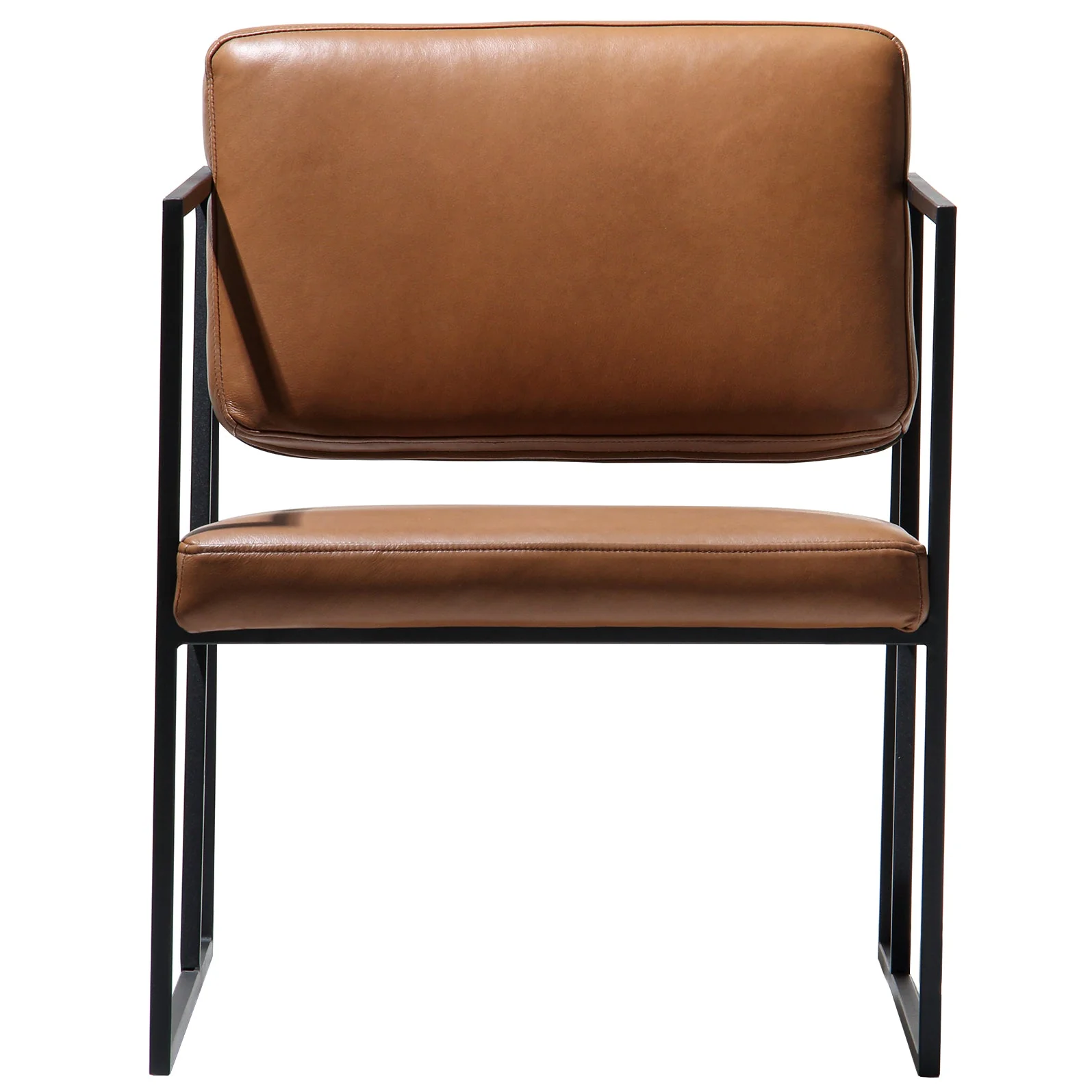 Bauhaus Occasional Chair - Toast Light Brown Leather - Floor Stock