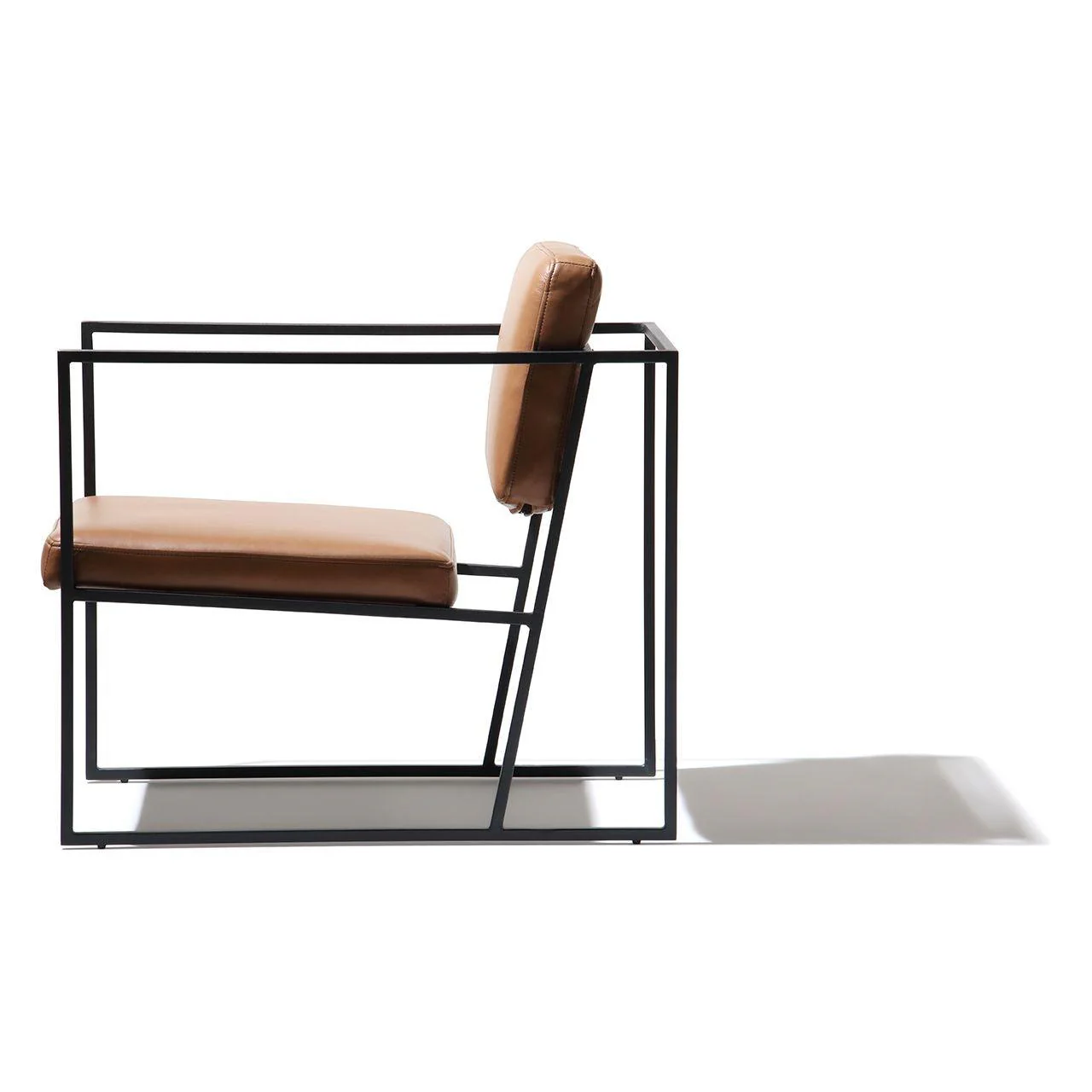 Bauhaus Occasional Chair - Toast Light Brown Leather - Floor Stock - Image 4