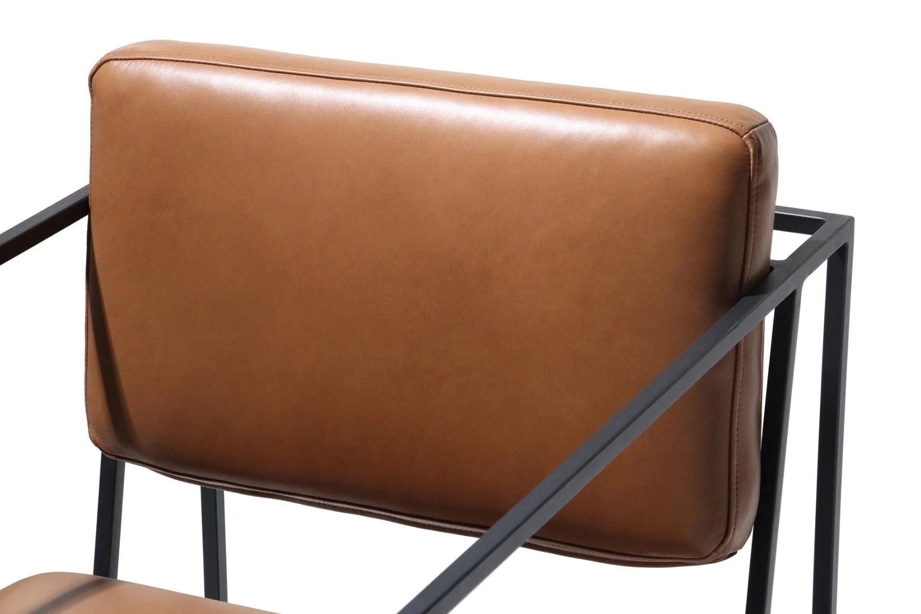 Bauhaus Occasional Chair - Toast Light Brown Leather - Floor Stock - Image 7