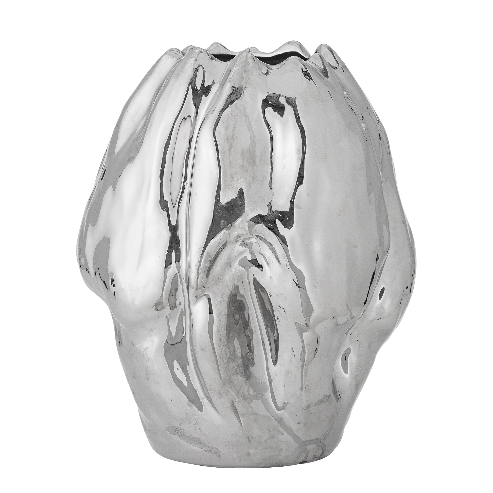 Bobby Stoneware Vase - Silver