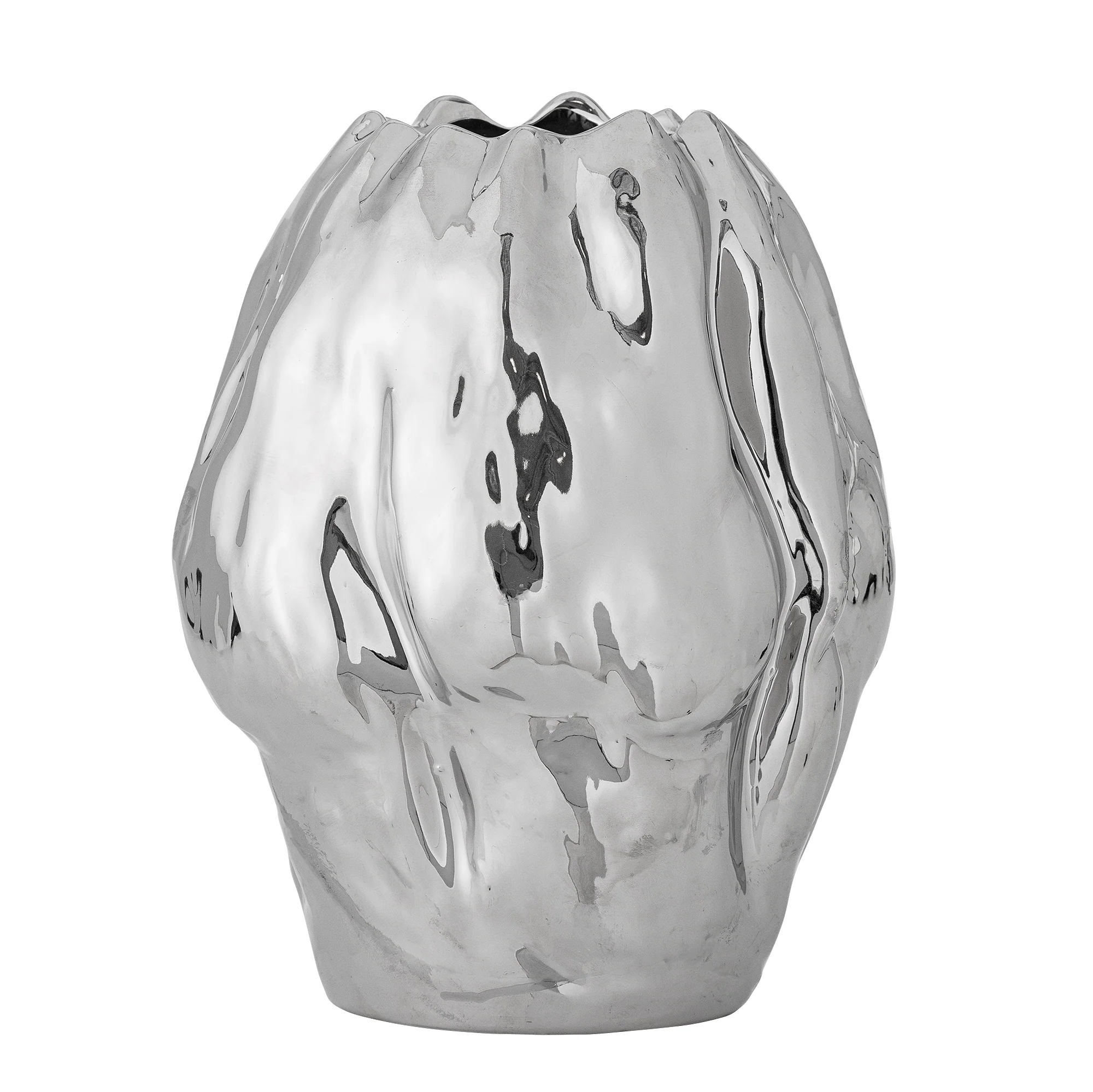 Bobby Stoneware Vase - Silver - Image 2