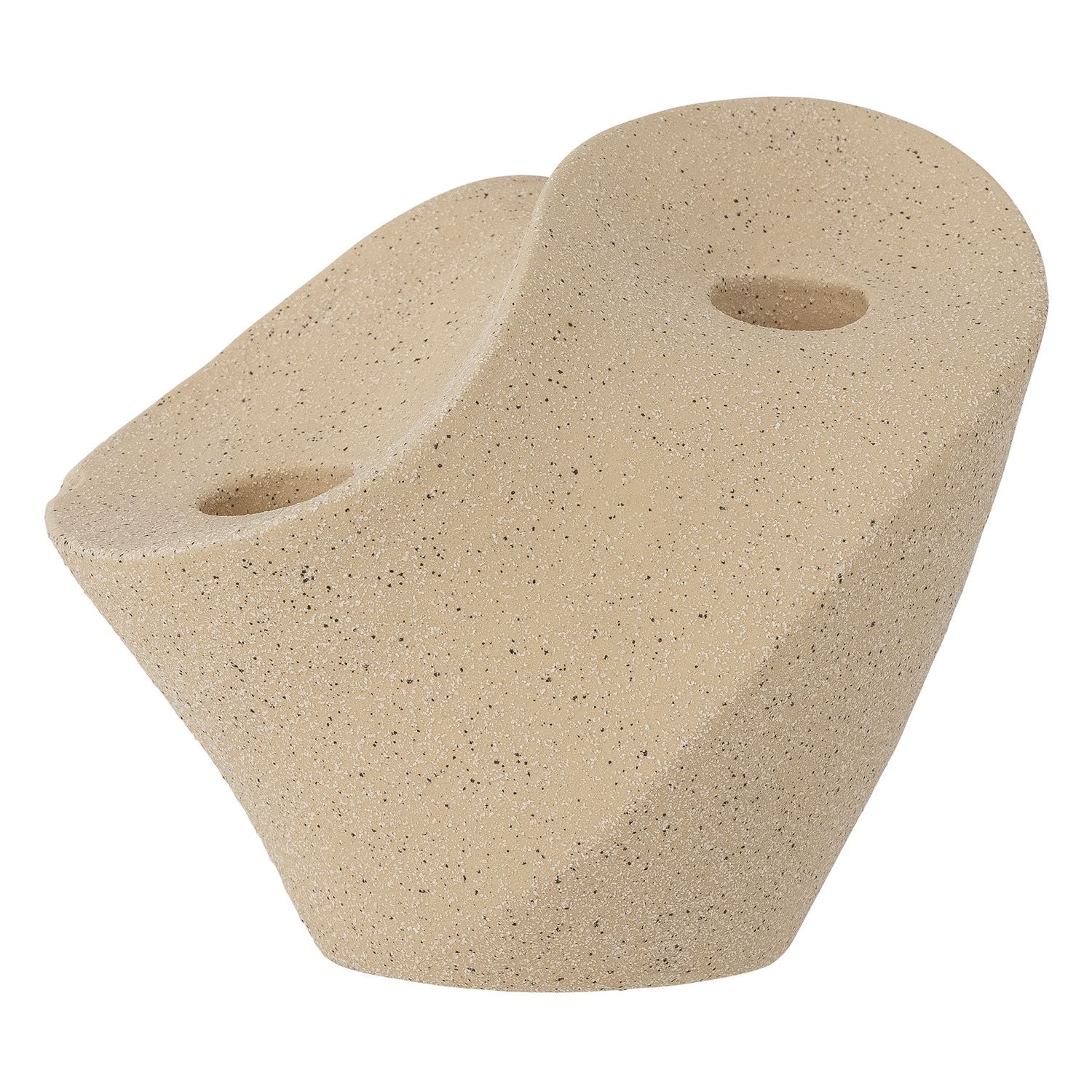 Brent Stoneware Candle Holder - Nature