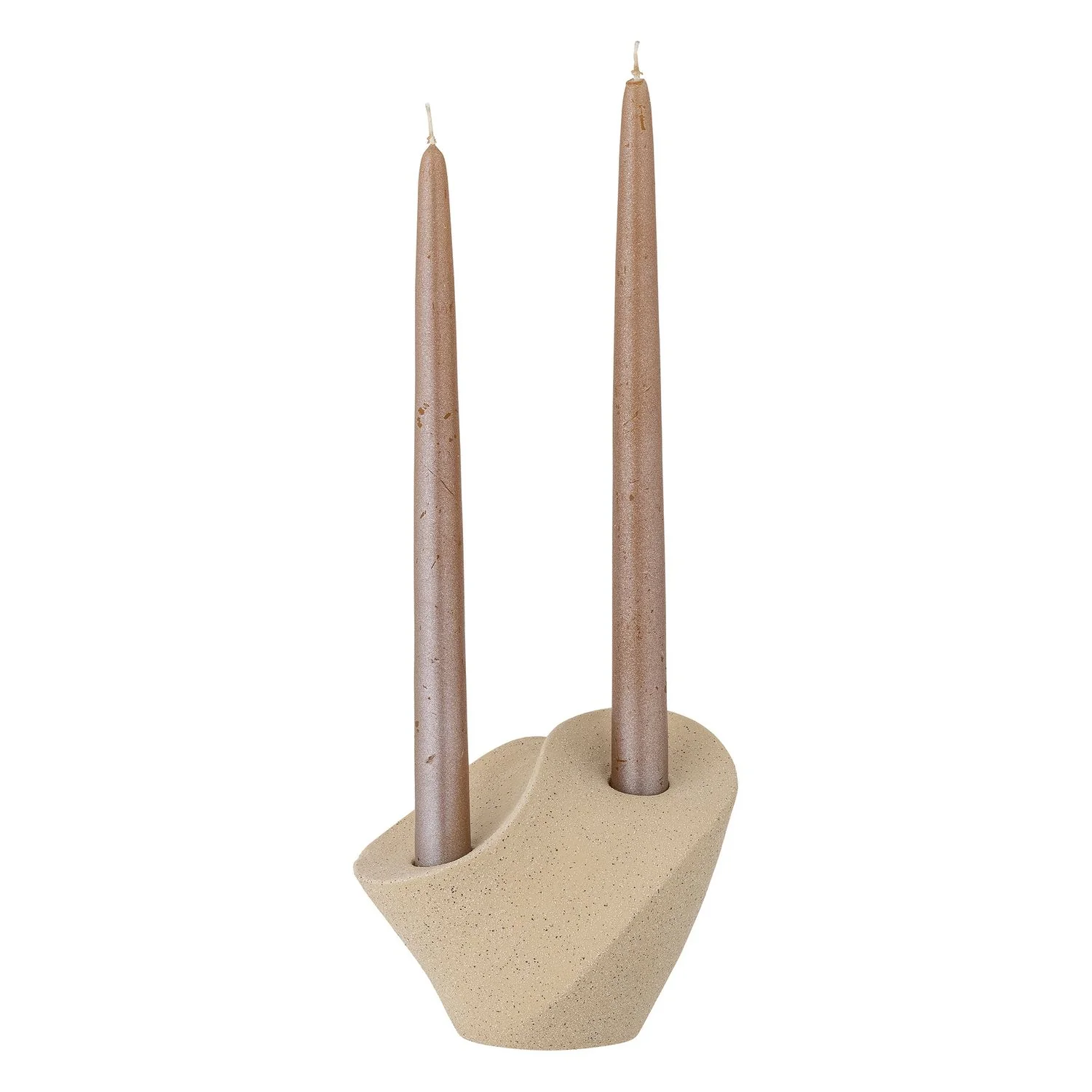 Brent Stoneware Candle Holder - Nature - Image 2