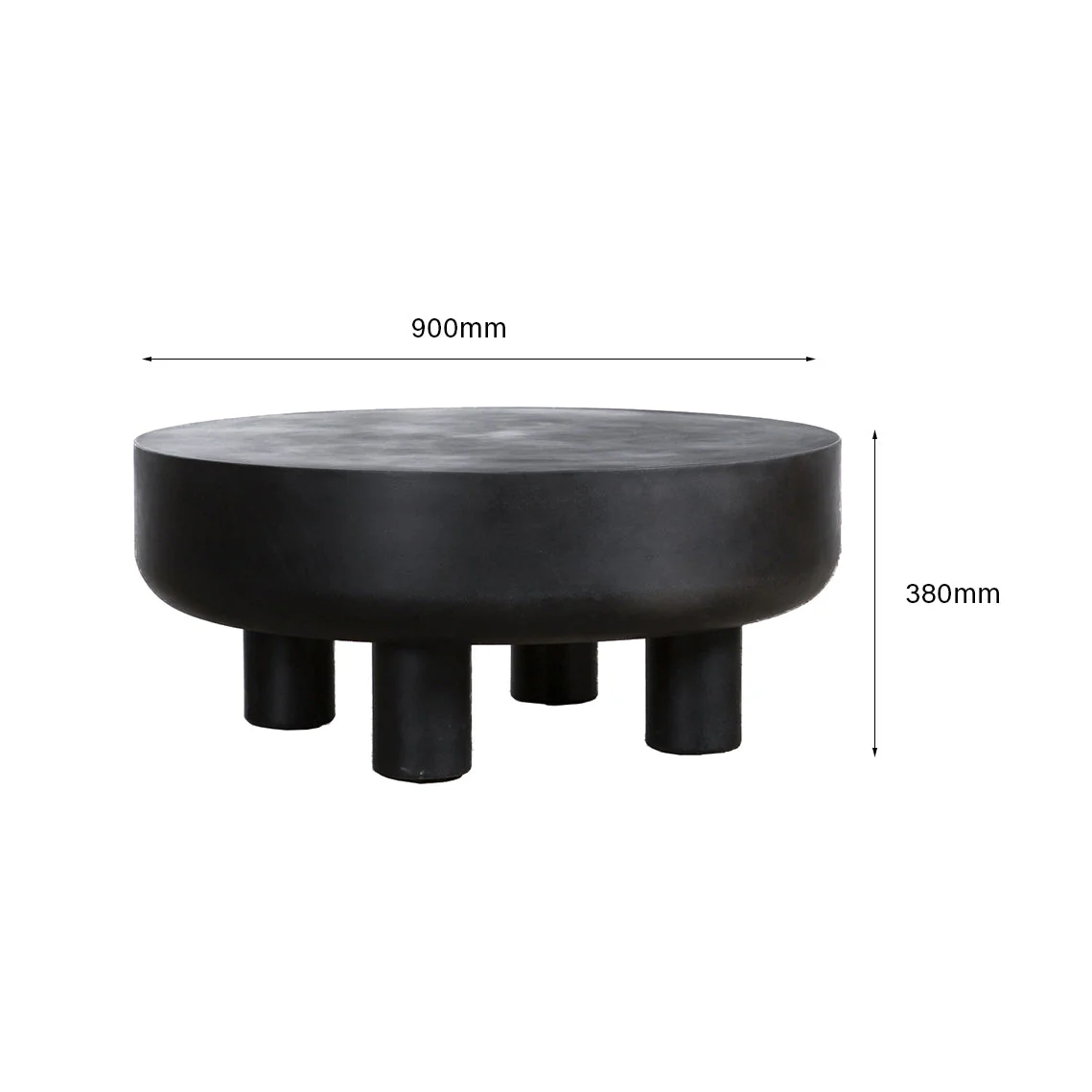 Brooklyn Coffee Table - Black Concrete - Floor Stock - Image 5