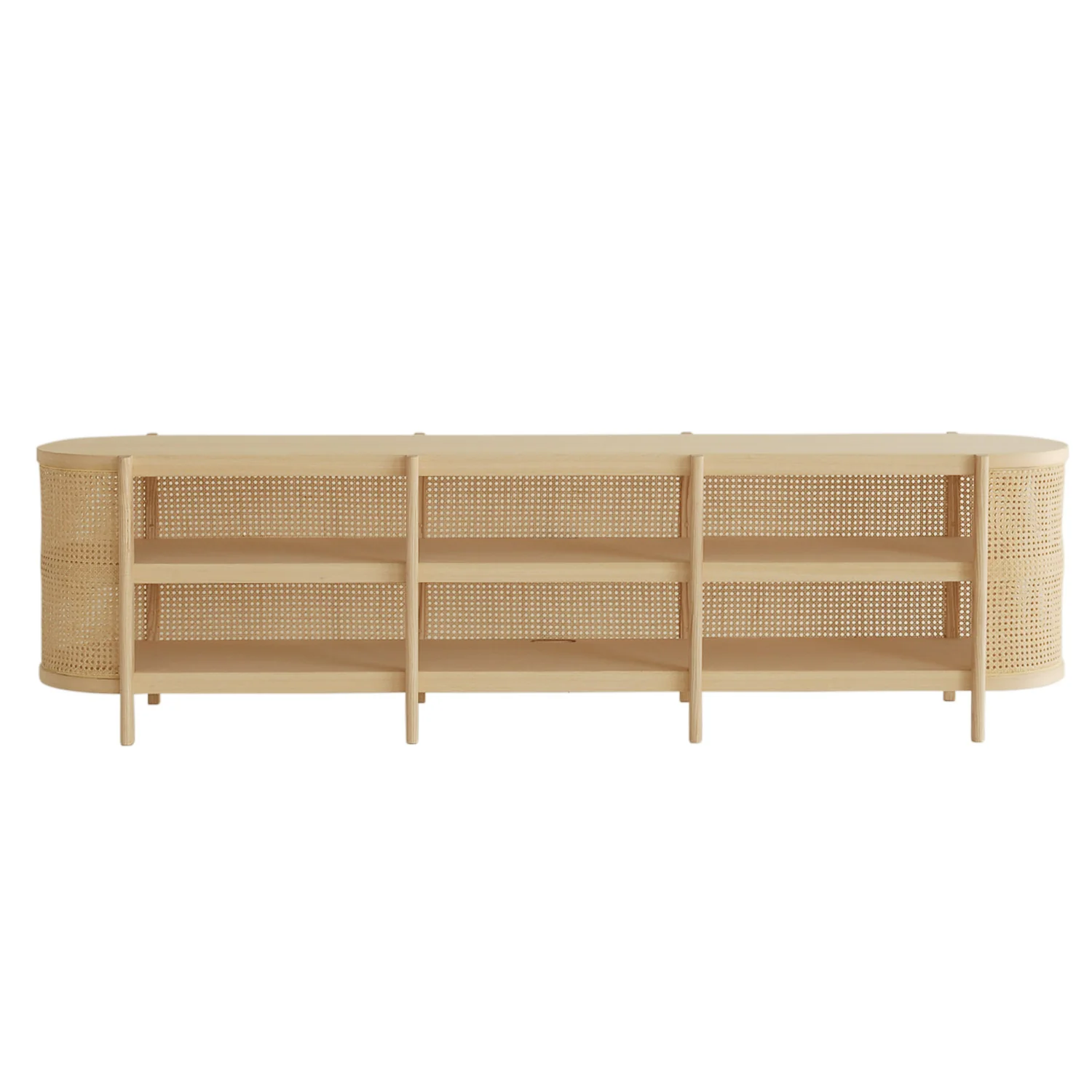 Cane TV Cabinet - Natural Oak - Floor Stock