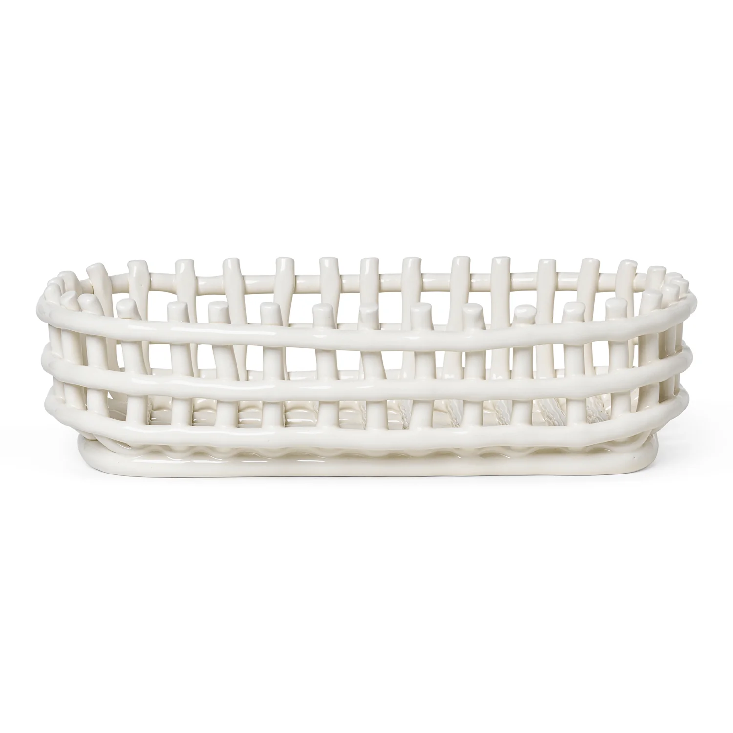 Ceramic Oval Basket - Image 3