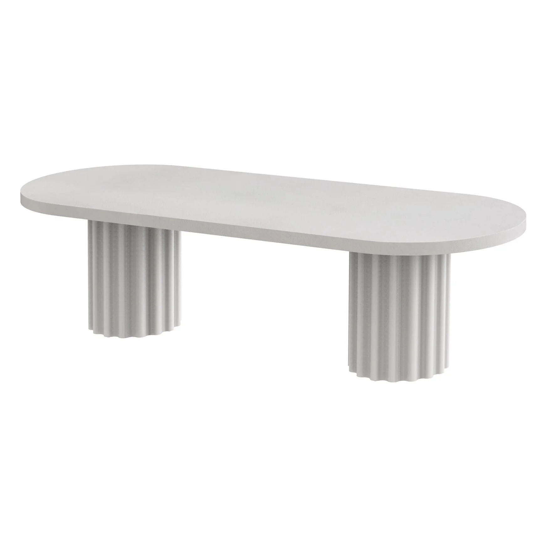 Chantel Dining Table - White Concrete - Floor Stock - Image 2