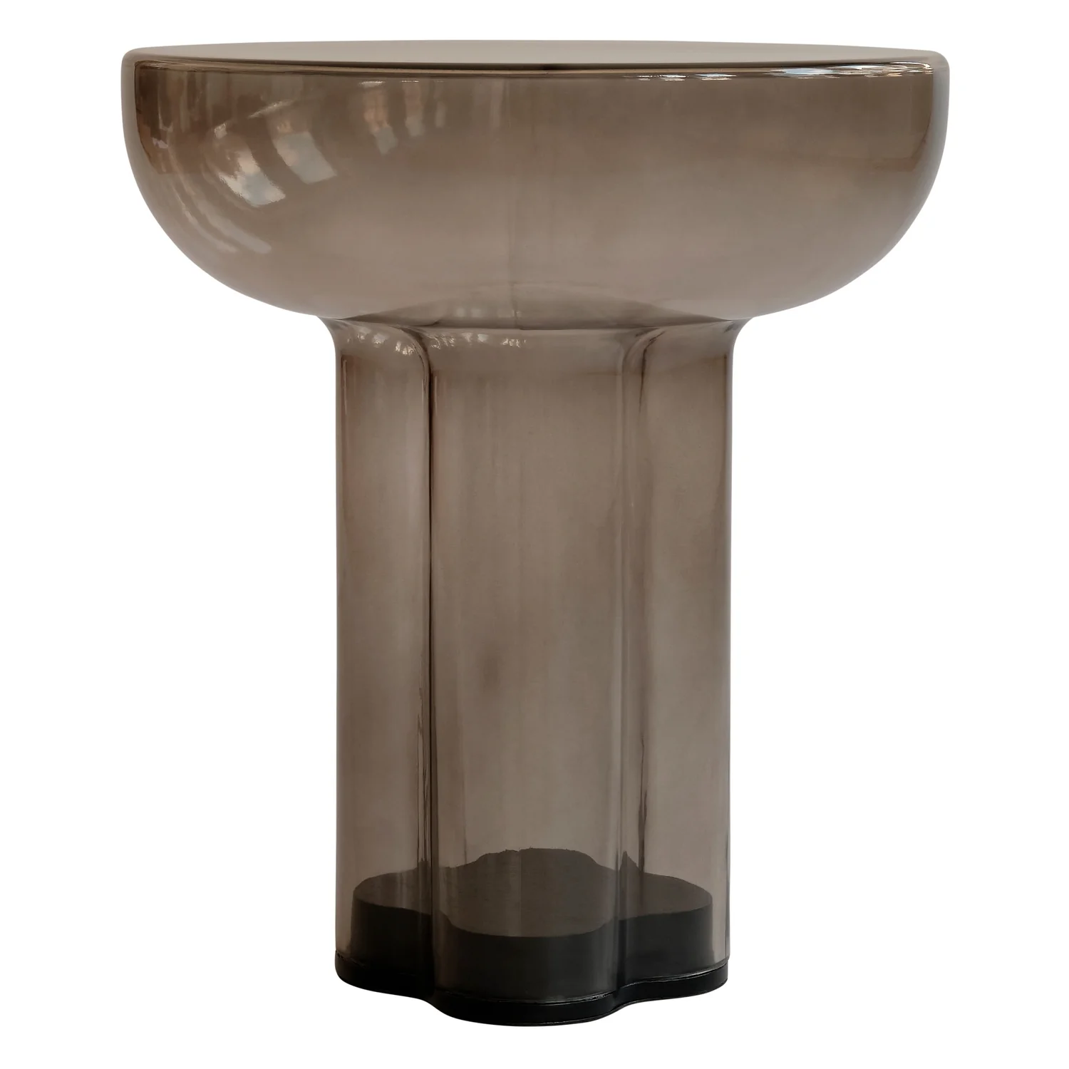 Crown Glass Tall Side Table