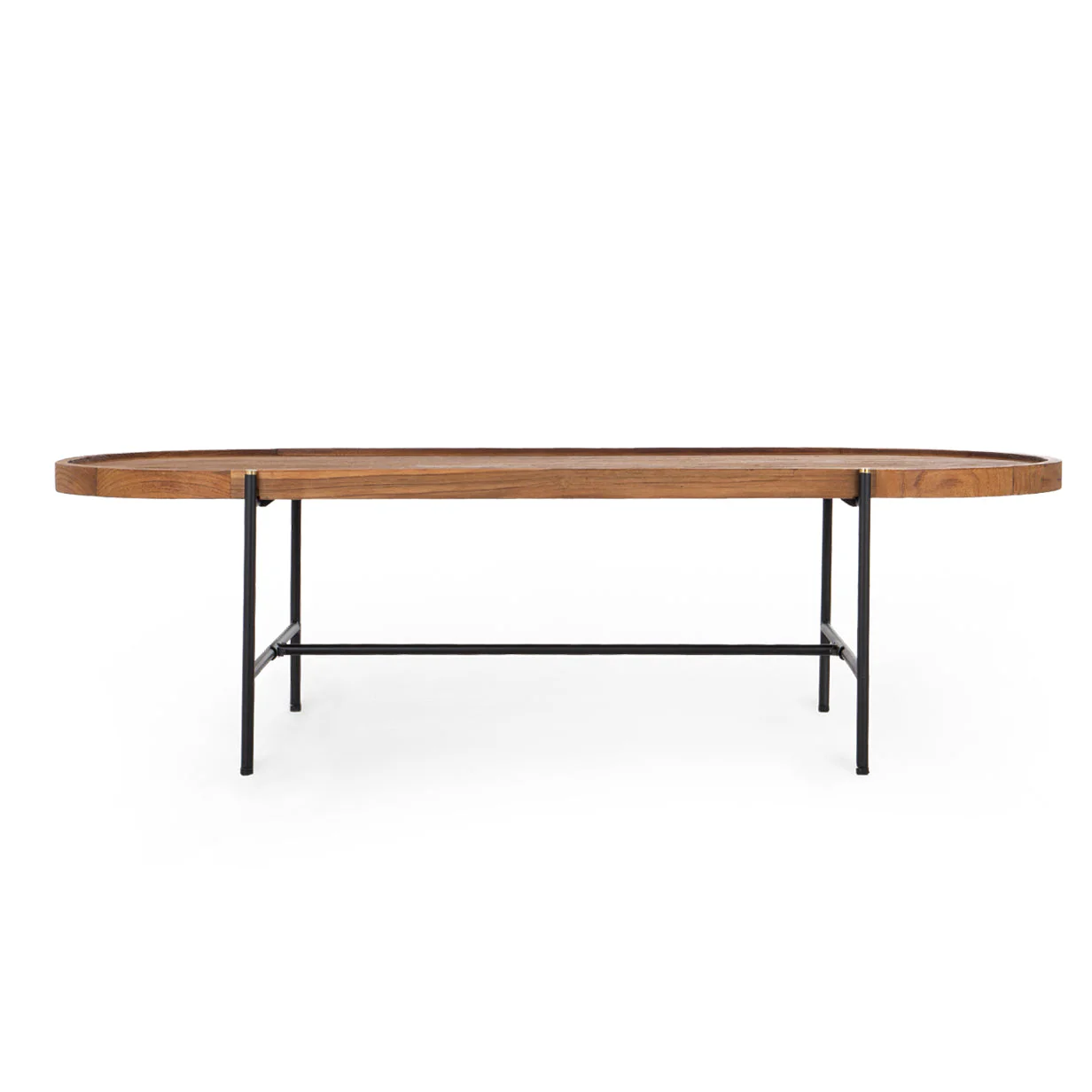 dBodhi Coco Oval Coffee Table - Rectangular Legs - 1600mm - Teak - Floor Stock