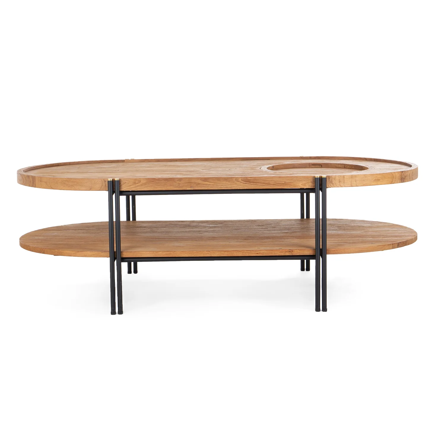 dBodhi Coco Oval Two Tier Coffee Table with Tray