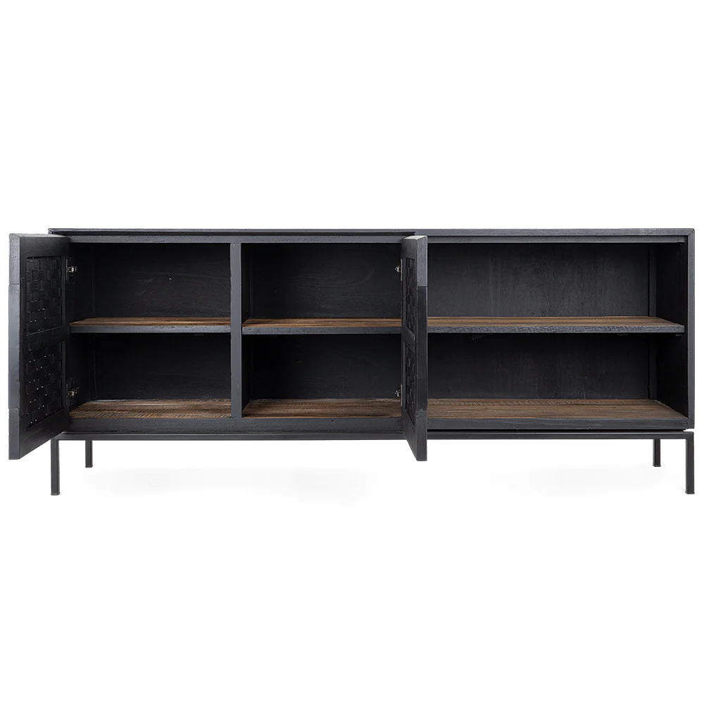 dBodhi Karma Charcoal Low Dresser - 2 Doors/2 Shelves - Image 2