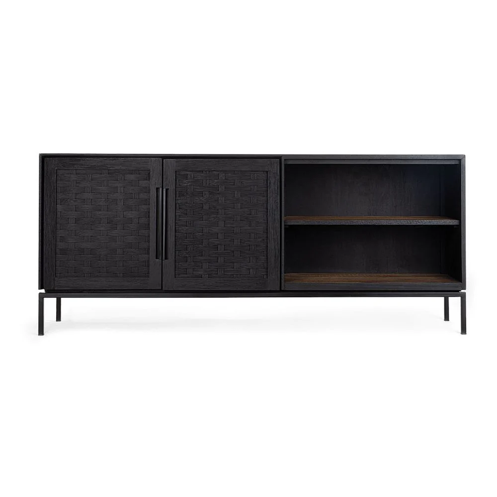 dBodhi Karma Charcoal Low Dresser - 2 Doors/2 Shelves - Image 3