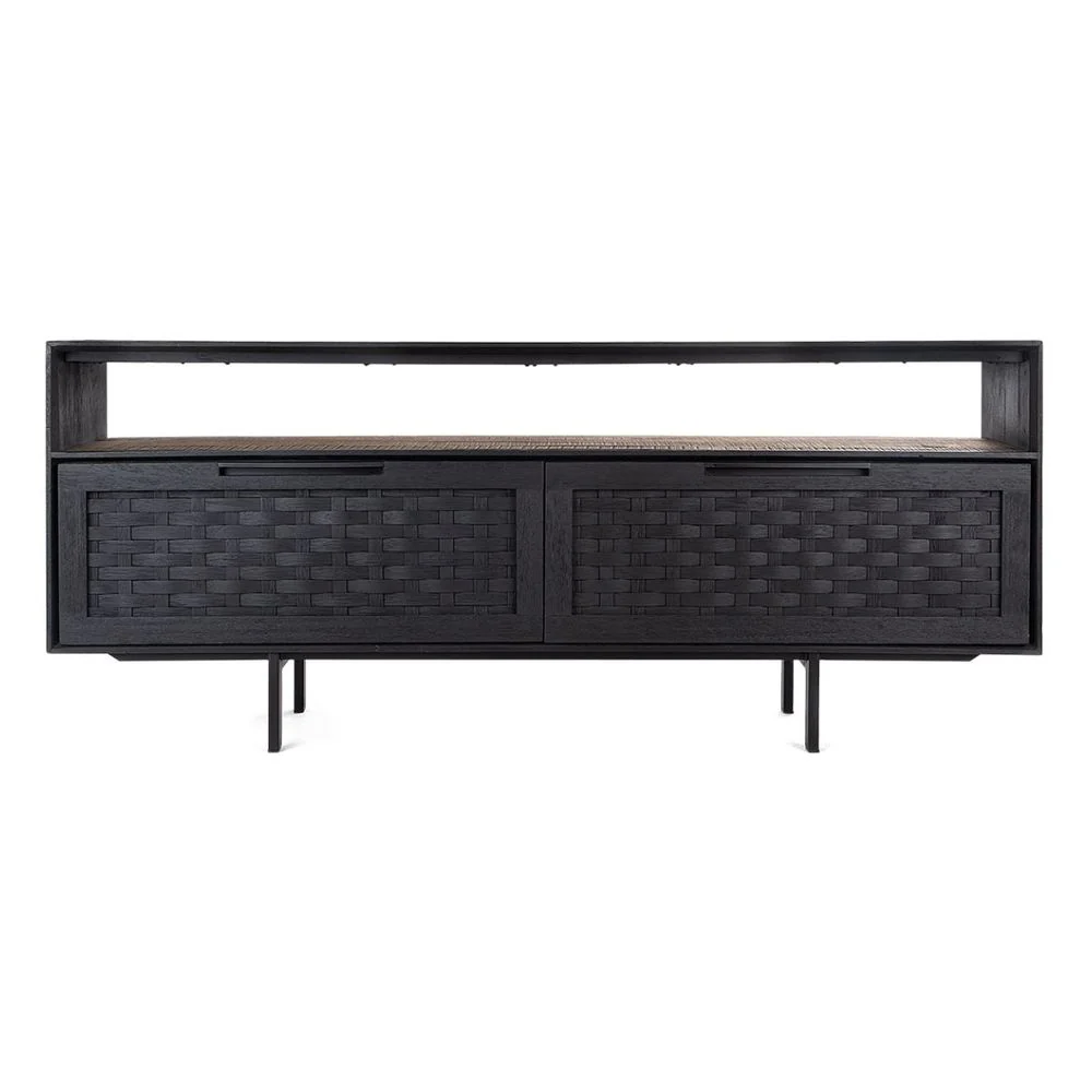 dBodhi Karma Charcoal Low Dresser - 2 Drawers/1 Open Rack