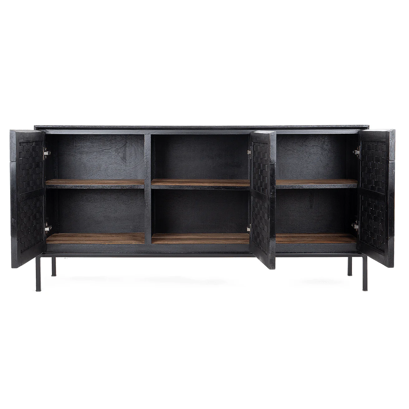 dBodhi Karma Charcoal Low Dresser - 3 Doors - Image 2