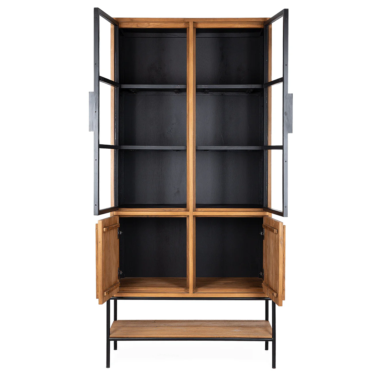 dBodhi Outline Cabinet - 2 Doors/2 Glass Doors/1 Open Rack - Image 2