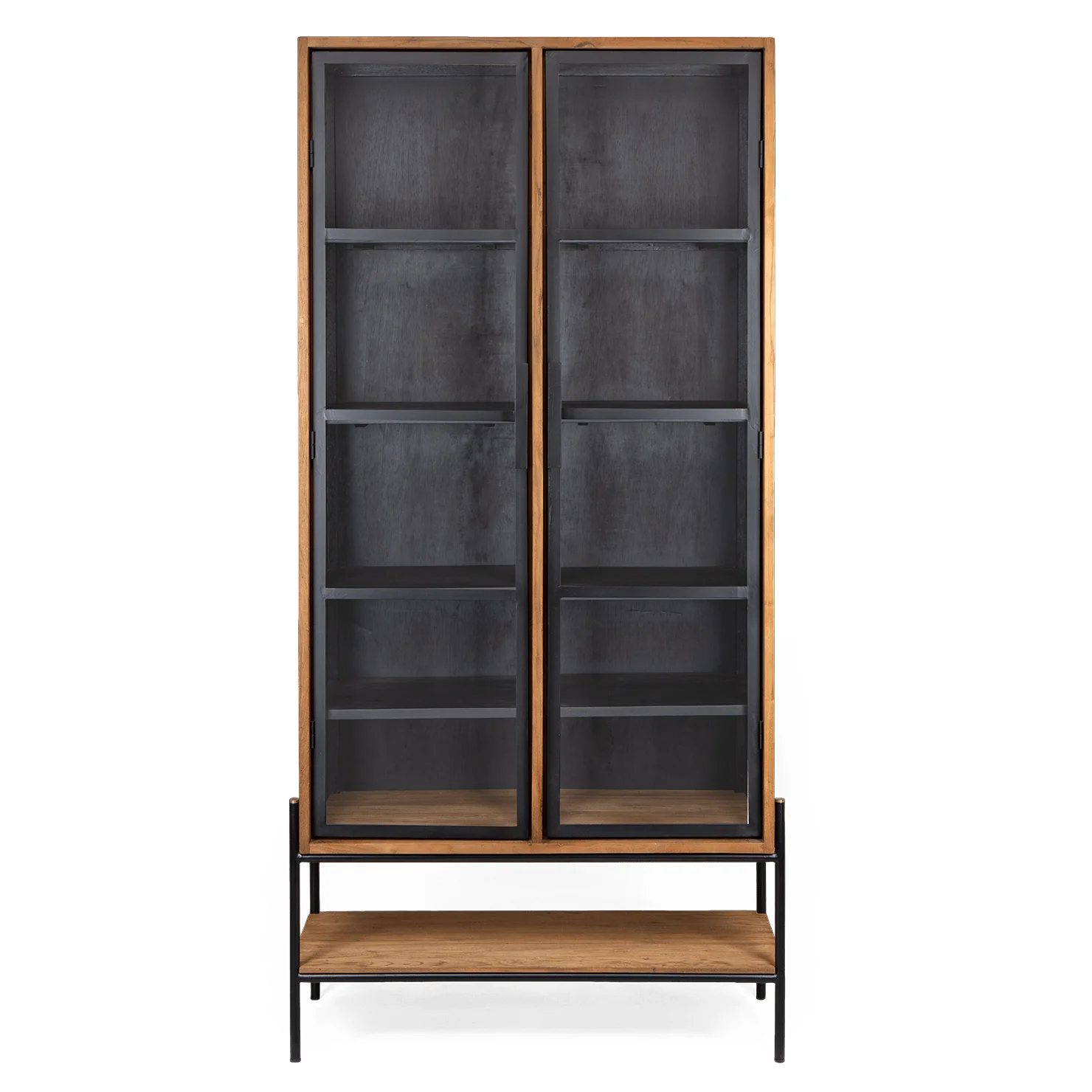 dBodhi Outline Cabinet - 2 Glass Doors/1 Open Rack