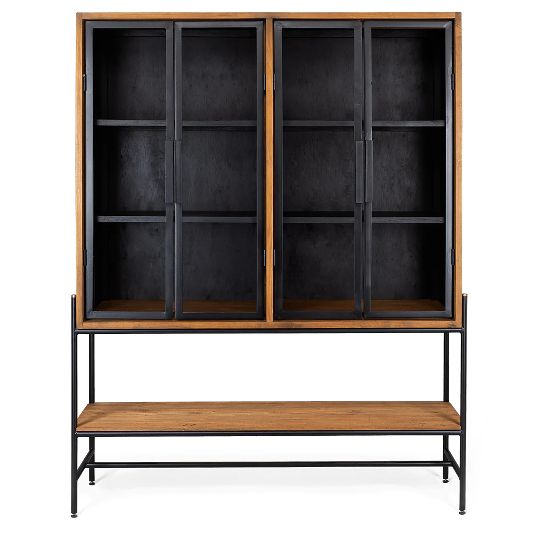 dBodhi Outline Cabinet - 4 Glass Doors/1 Open Rack