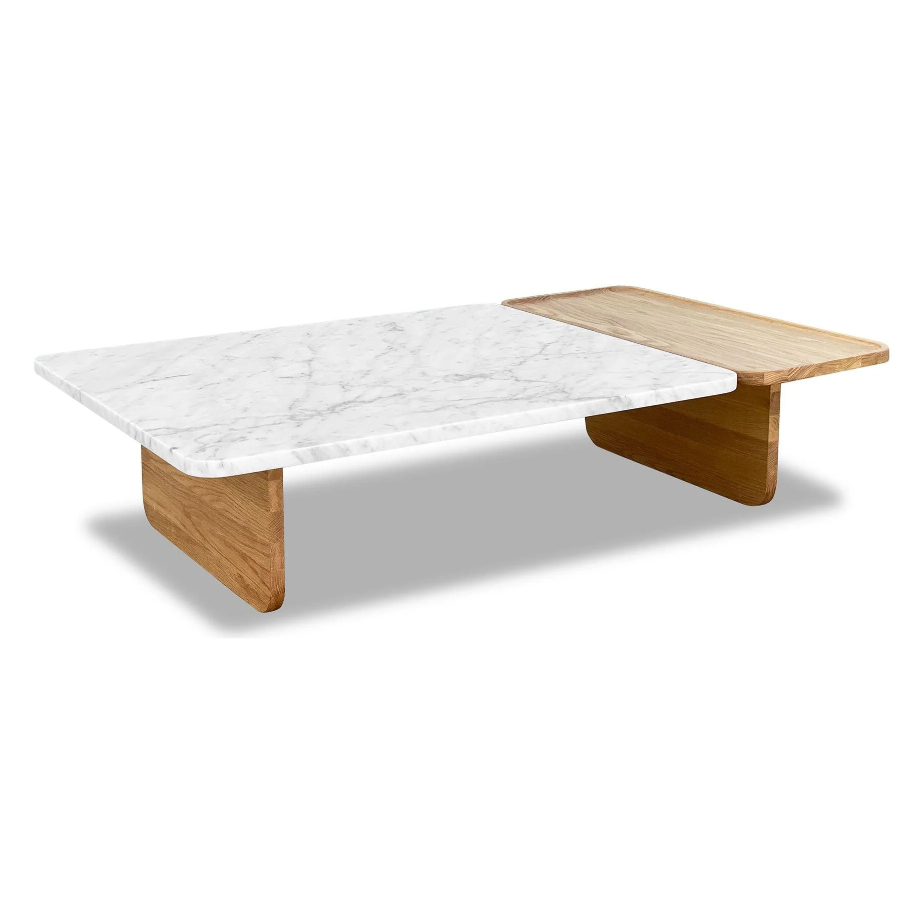 Duo Large Marble Coffee Table - Image 2
