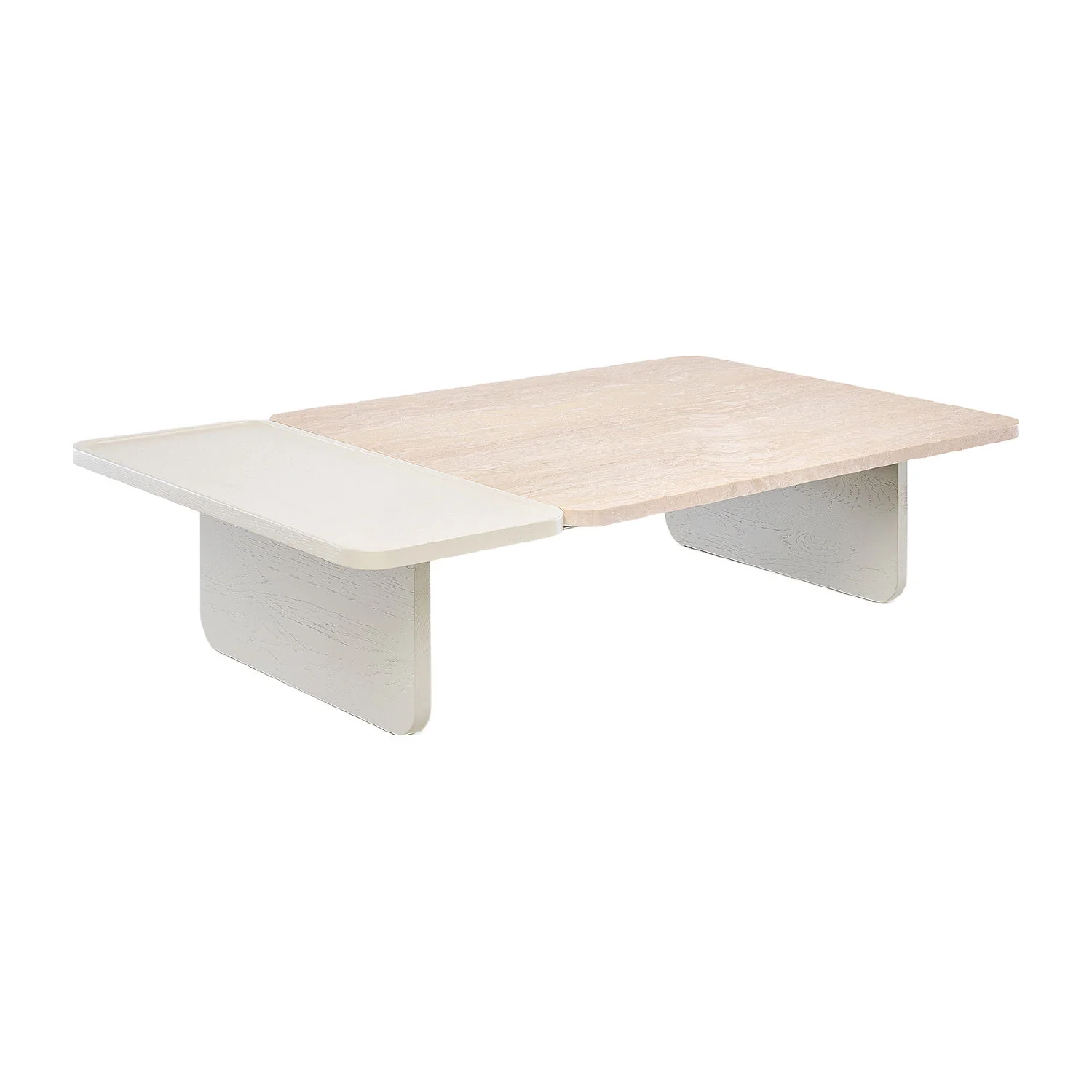 Duo Large Travertine Coffee Table - Image 3