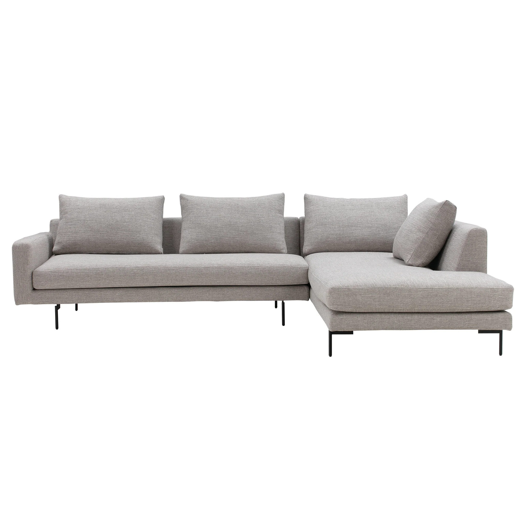 Edge V2 L Shape Sofa with Black Legs
