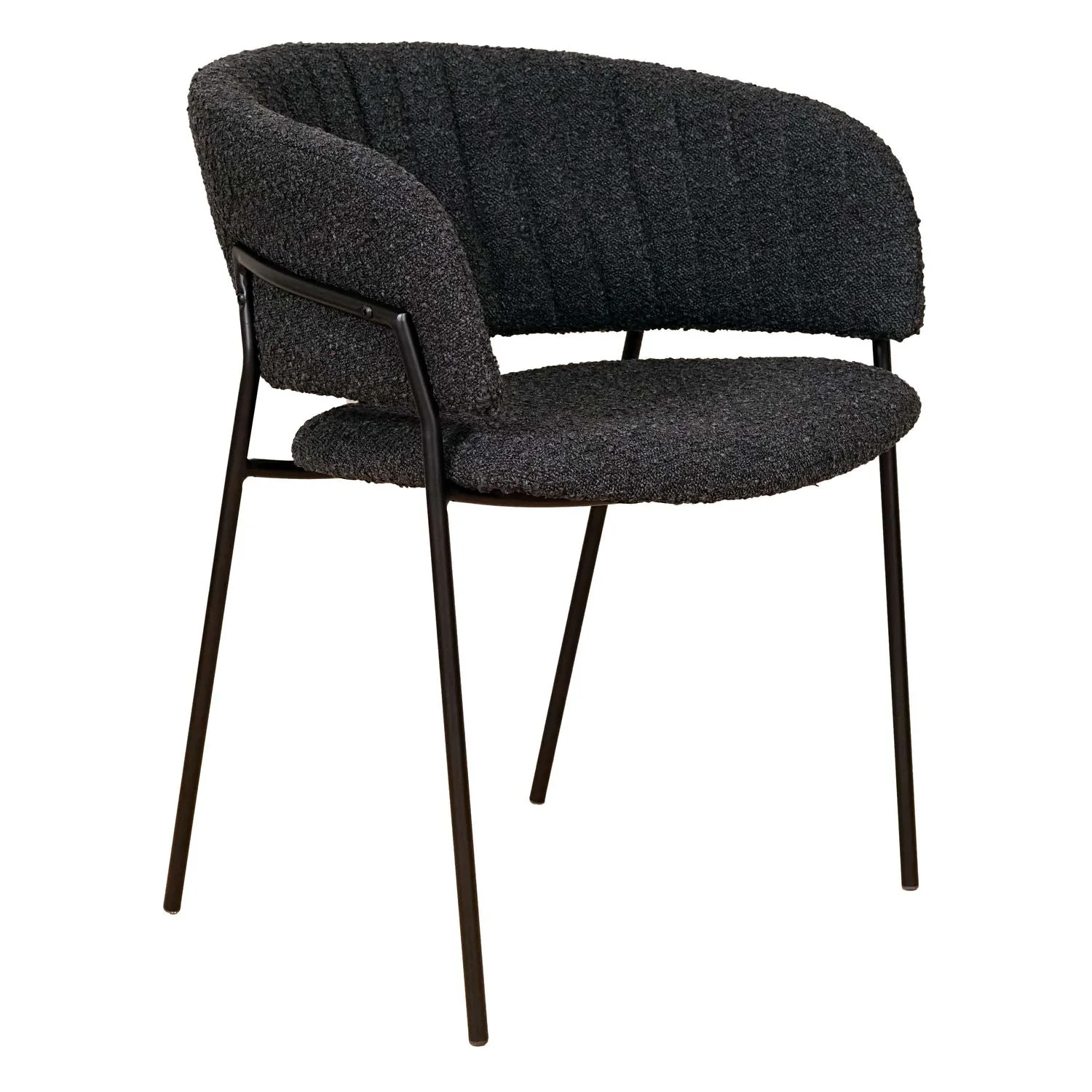 Emily Arm Chair - Black Boucle - Floor Stock - Image 2