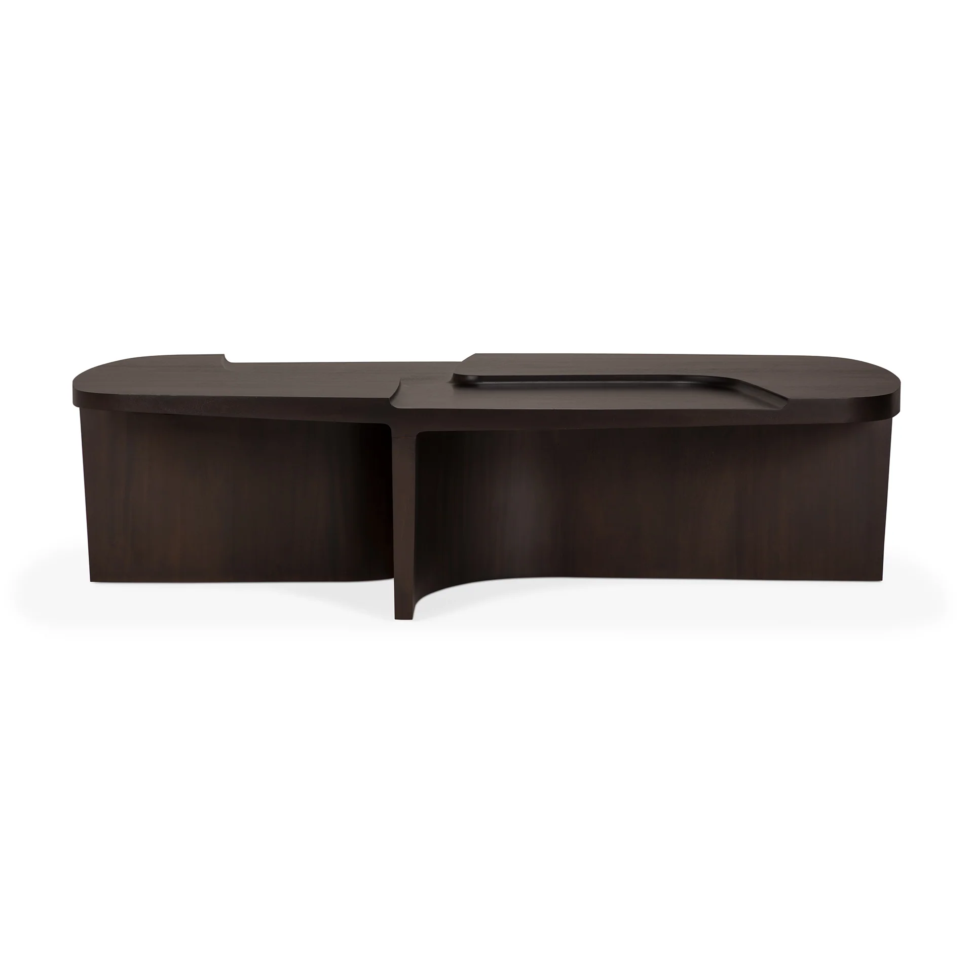 Ethnicraft Mahogany Brutalist Coffee Table