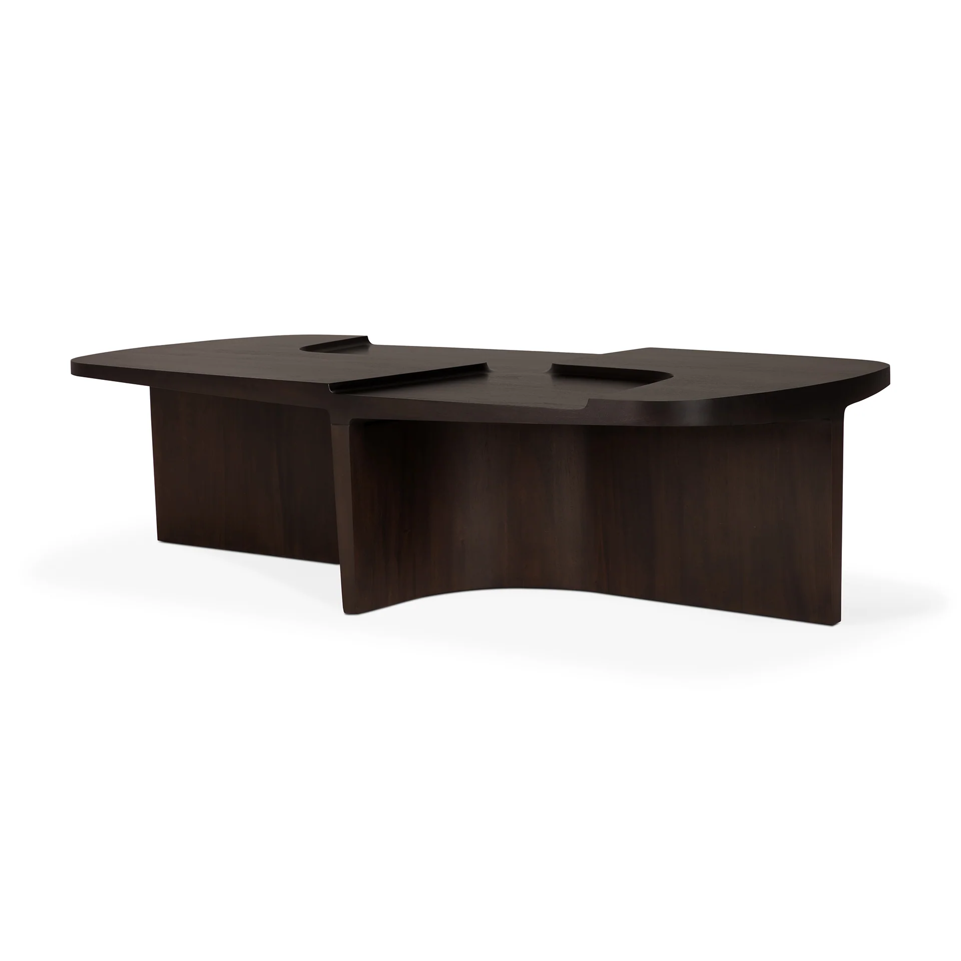 Ethnicraft Mahogany Brutalist Coffee Table - Image 2