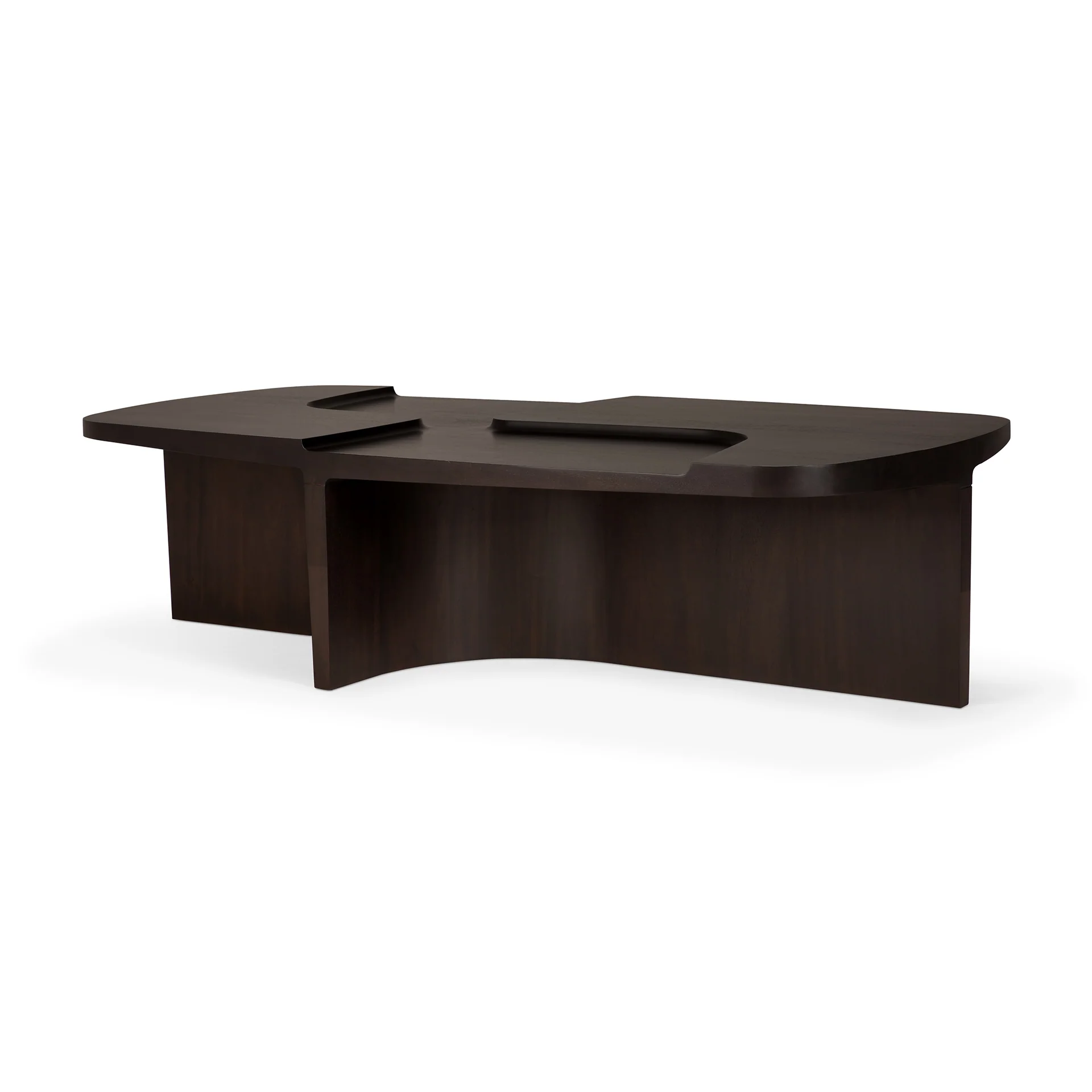 Ethnicraft Mahogany Brutalist Coffee Table - Image 3