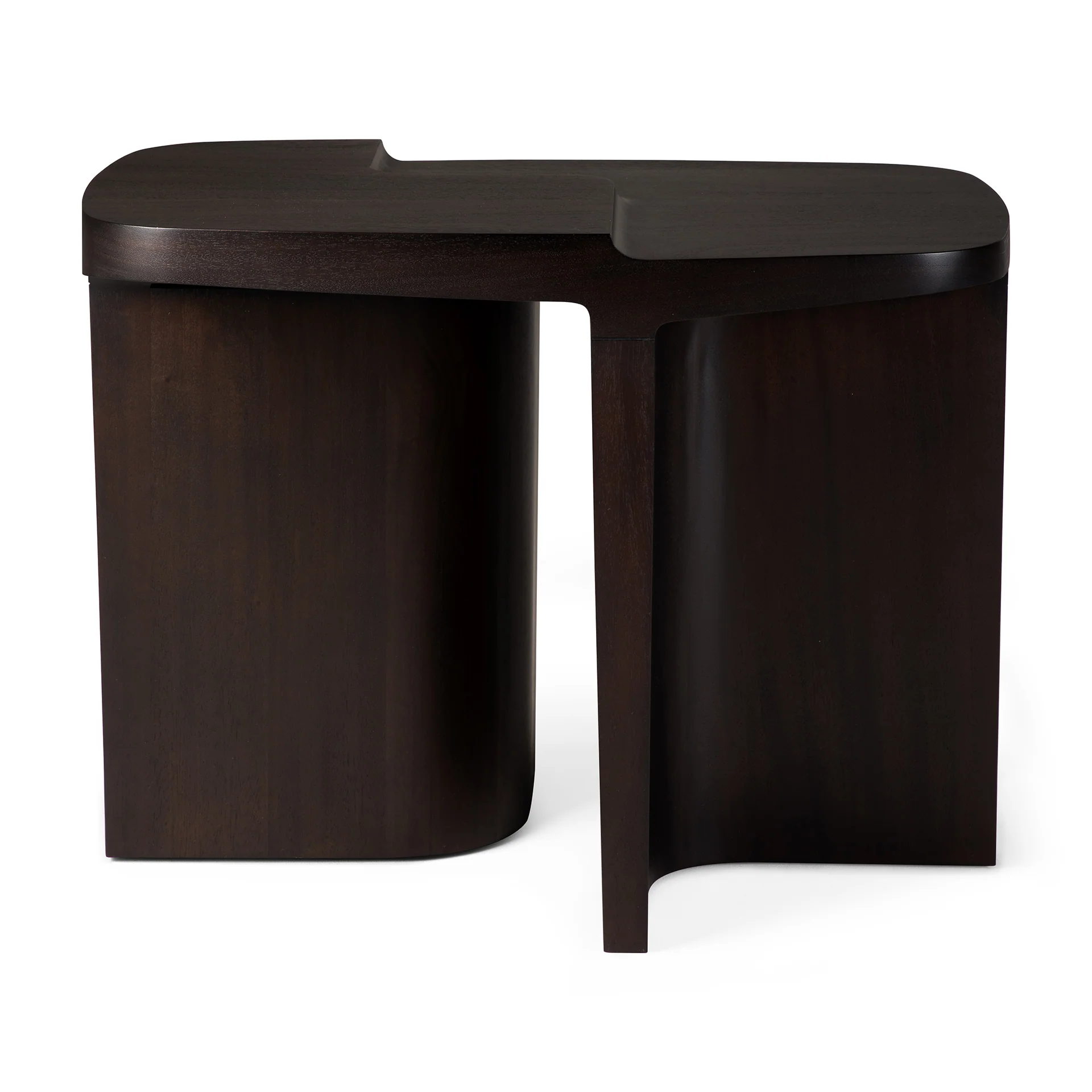 Ethnicraft Mahogany Brutalist Side Table