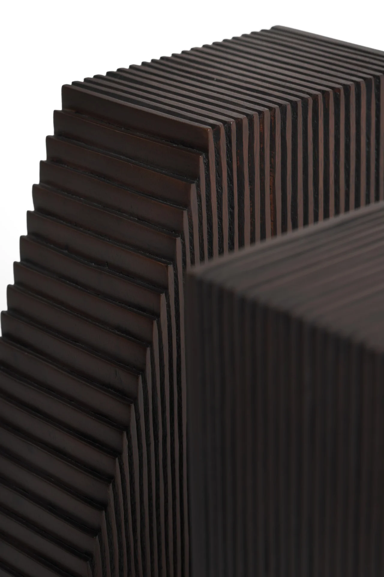 Ethnicraft Mahogany Grooves Bookends - Set of 2 - Image 5