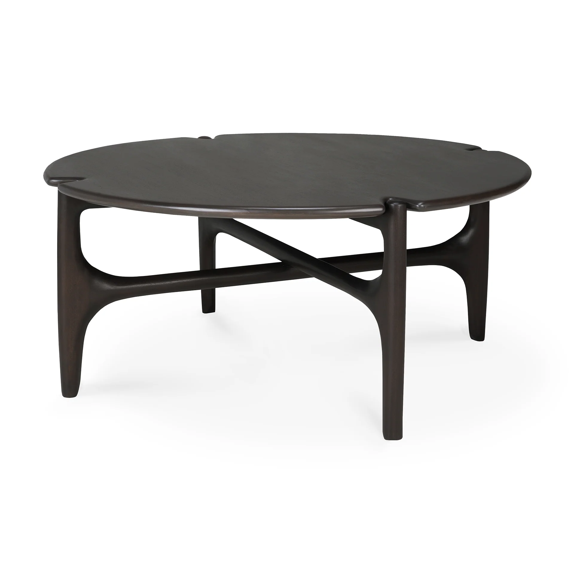 Ethnicraft Mahogany PI Round Coffee Table