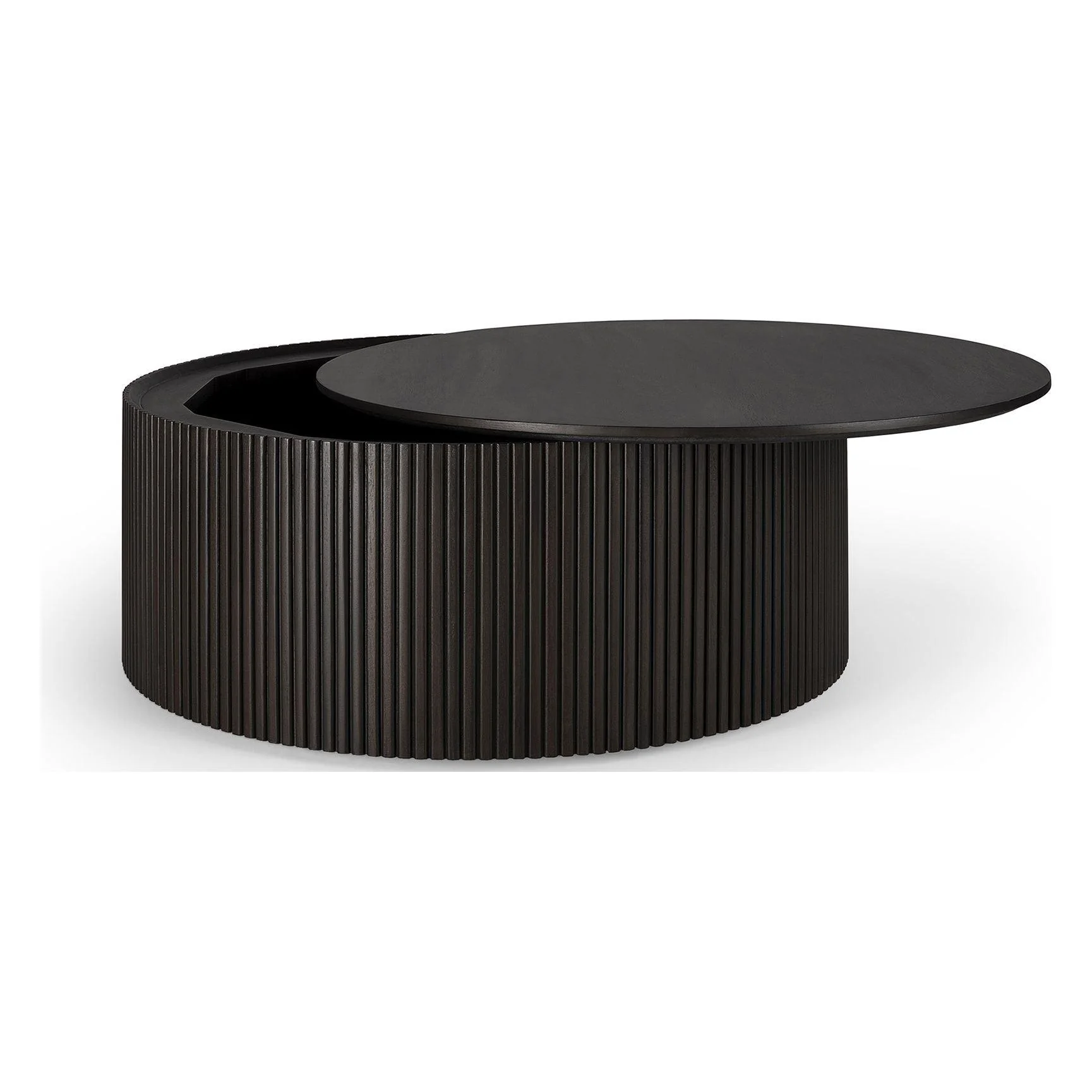 Ethnicraft Mahogany Roller Max Round Coffee Table - Image 4