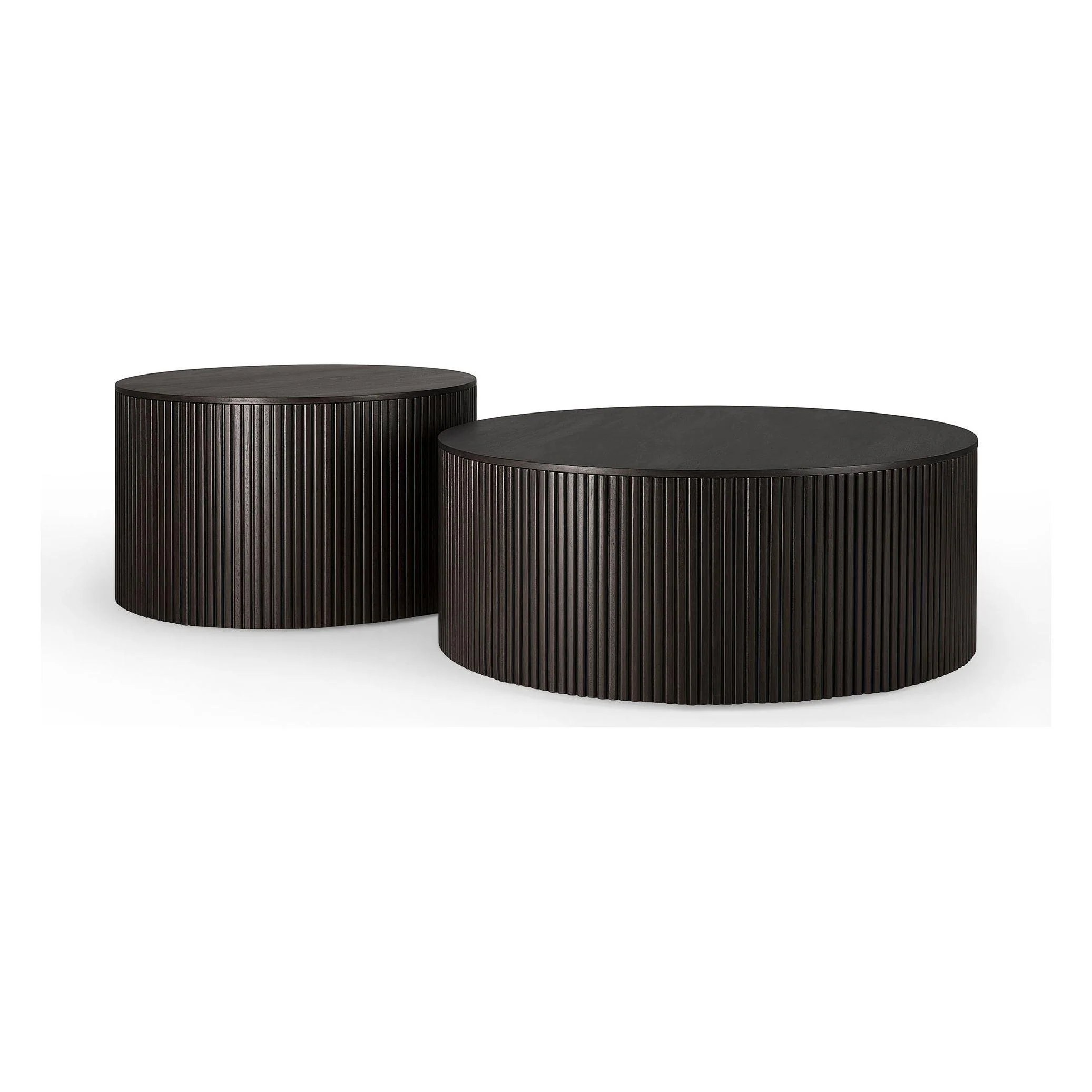 Ethnicraft Mahogany Roller Max Round Coffee Table - Image 5