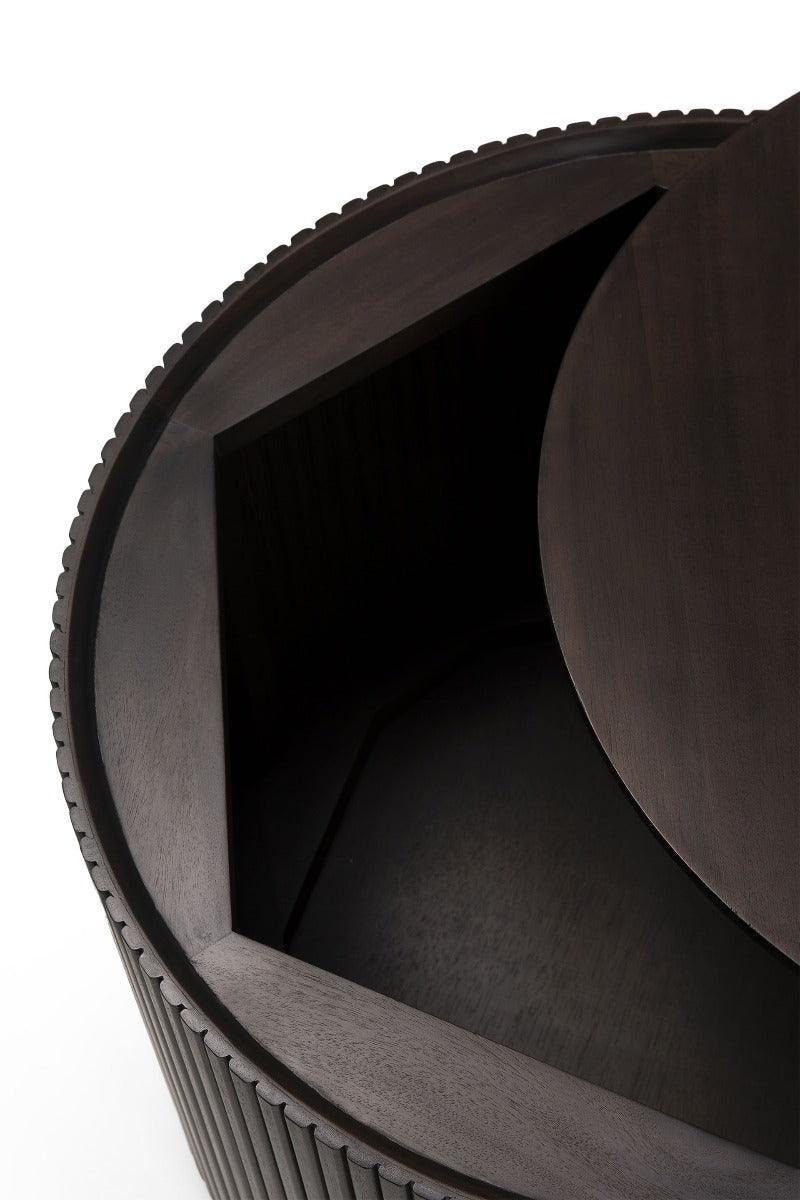 Ethnicraft Mahogany Roller Max Round Coffee Table - Image 6