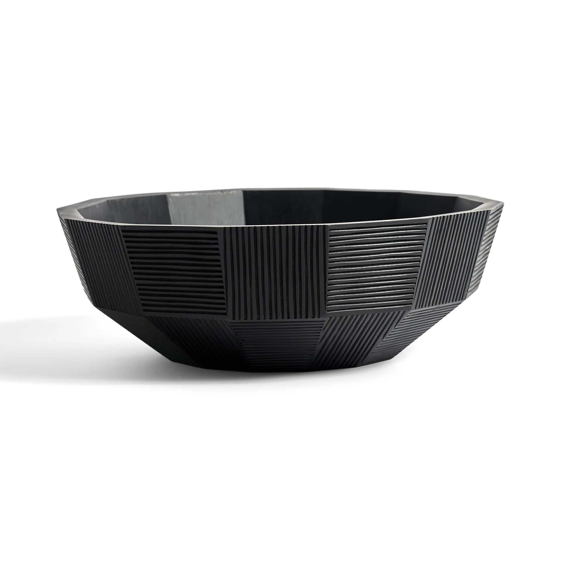 Ethnicraft Mahogany Striped Bowl
