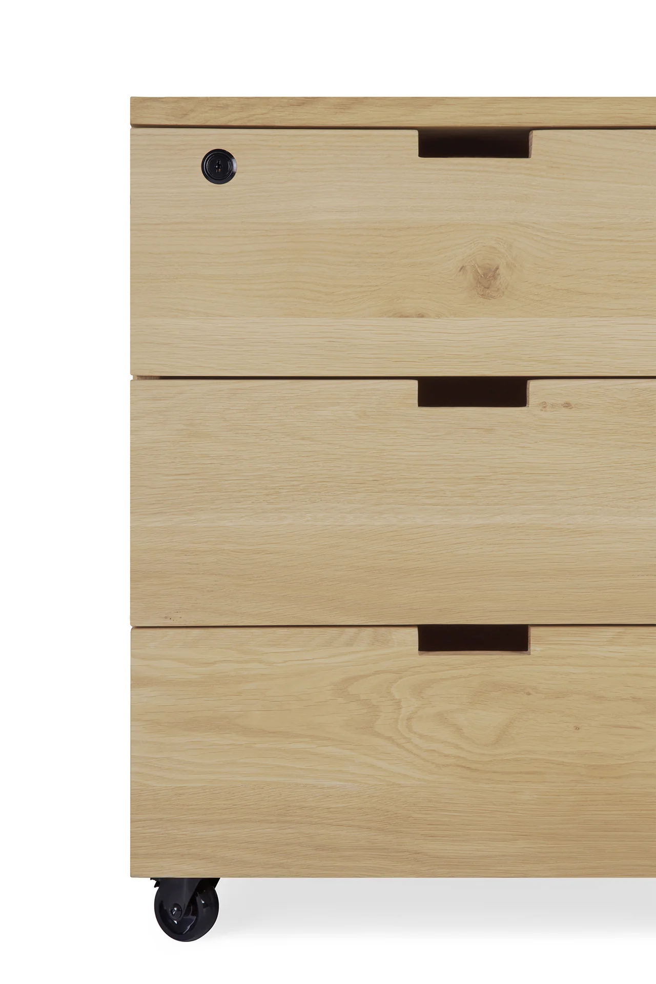 Ethnicraft Oak Billy Drawer Unit with Keylock - 3 Drawer - Image 4