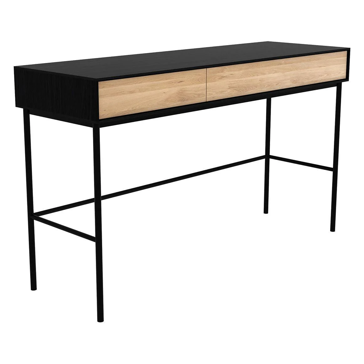 Ethnicraft Oak Blackbird Desk - 2 Drawers - Image 3