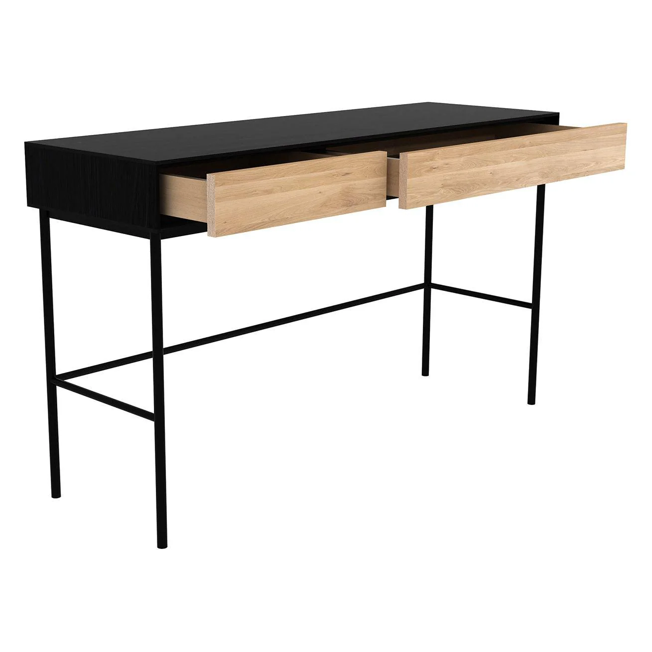 Ethnicraft Oak Blackbird Desk - 2 Drawers - Image 4