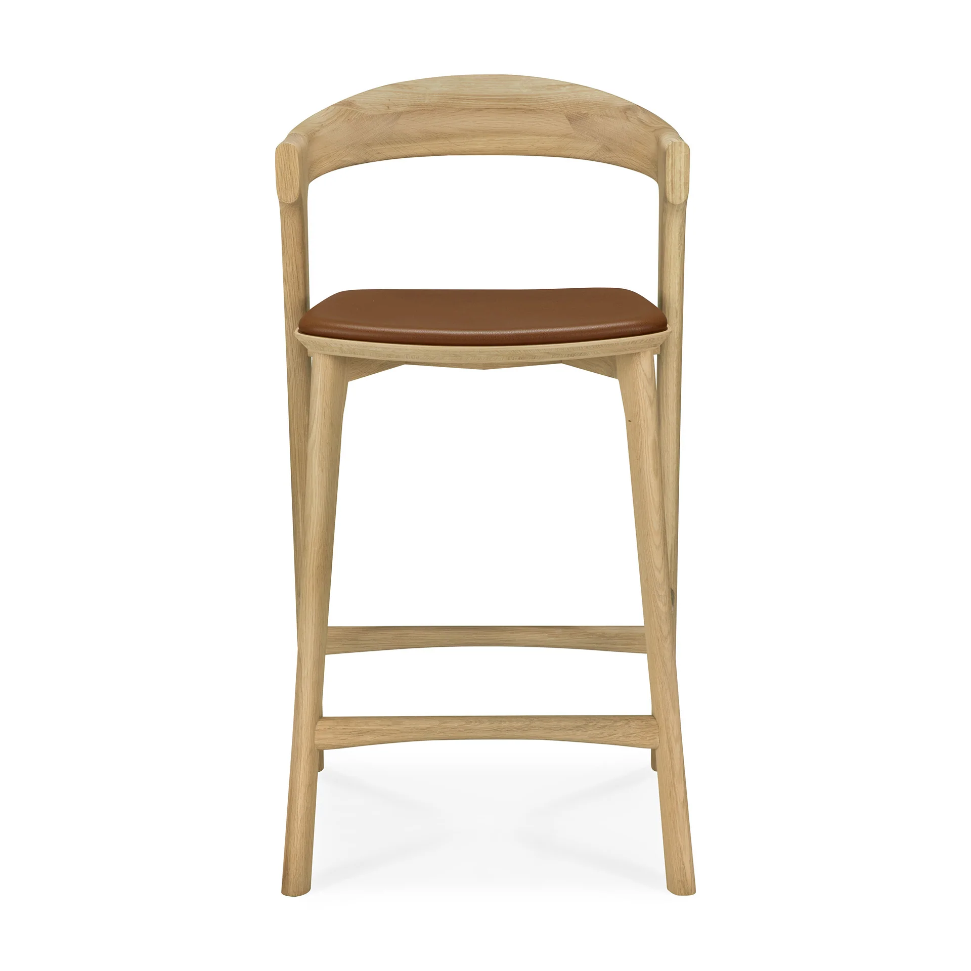 Ethnicraft Oak Bok Counter Stool - Leather - Image 2