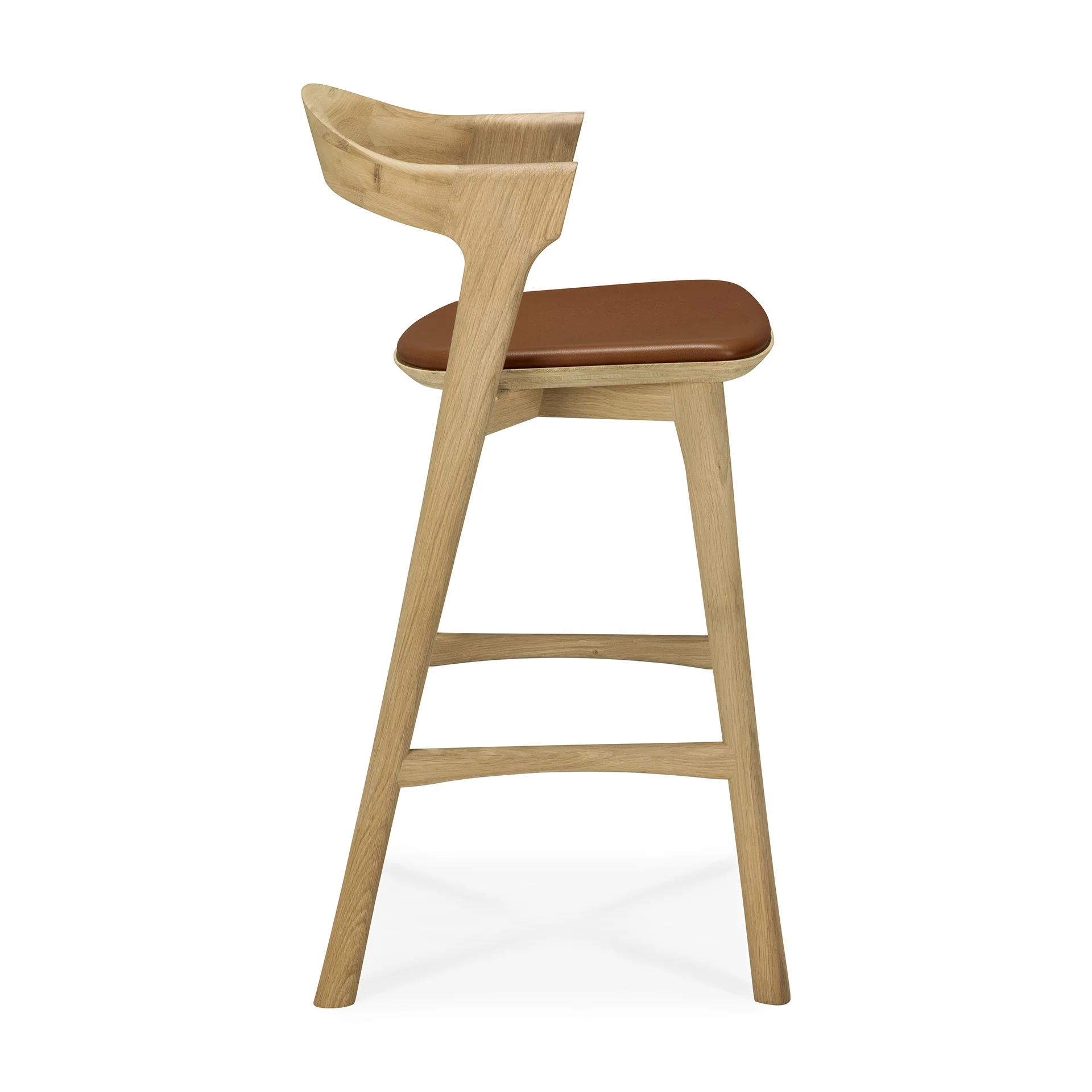 Ethnicraft Oak Bok Counter Stool - Leather - Image 3