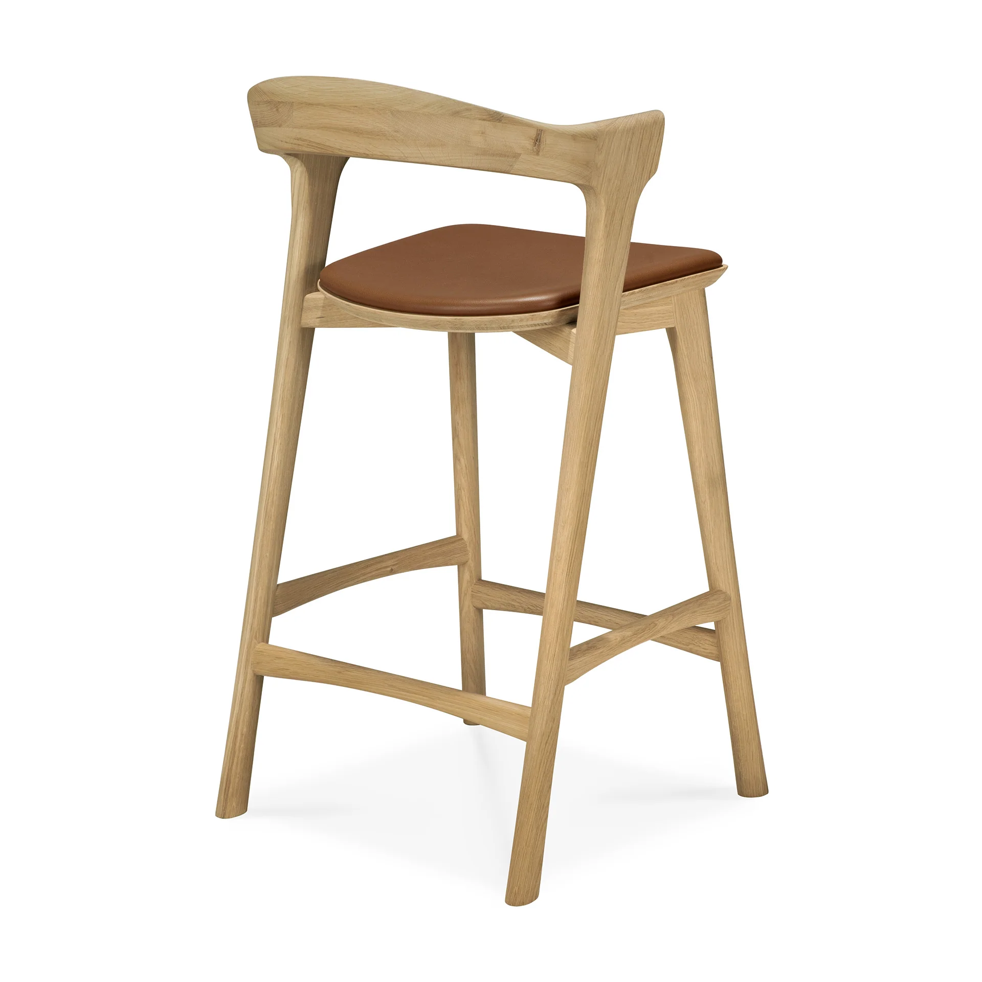 Ethnicraft Oak Bok Counter Stool - Leather - Image 4