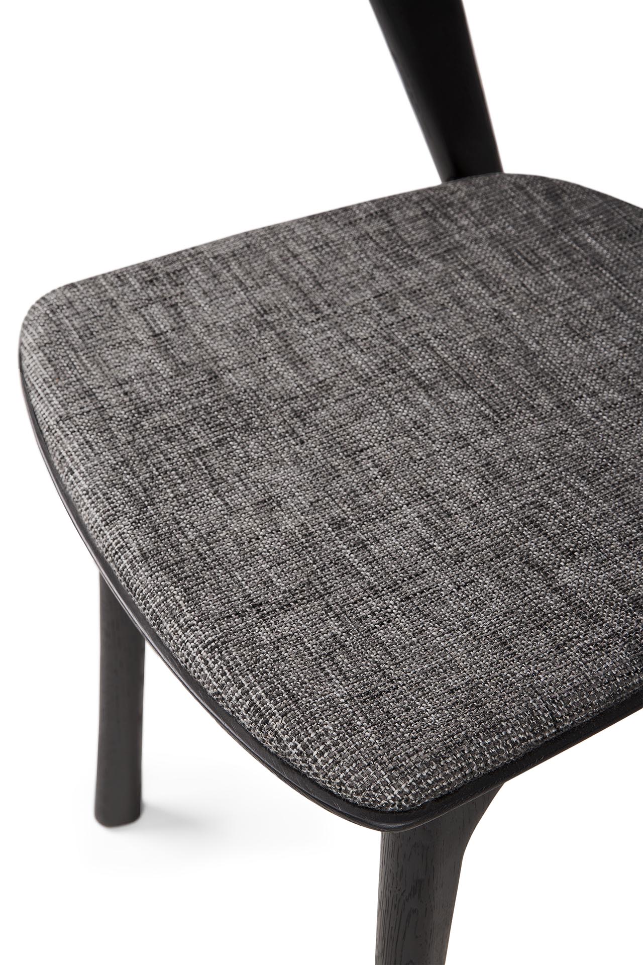Ethnicraft Oak Bok Dining Chair - Fabric - Black Oak - Grey - Floor Stock - Image 7