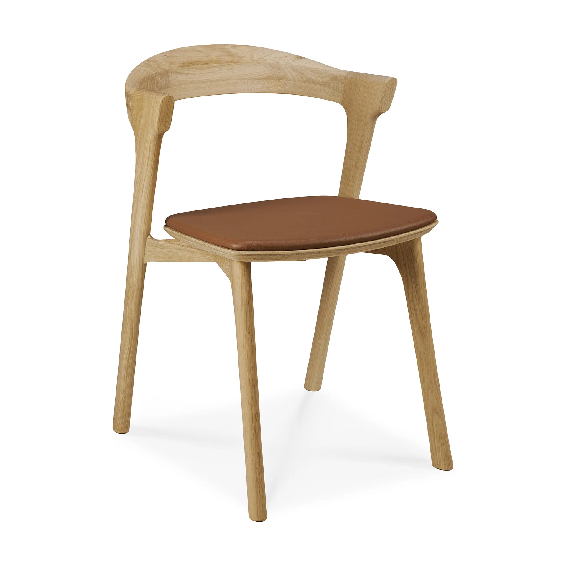 Ethnicraft Oak Bok Dining Chair - Leather - Image 4