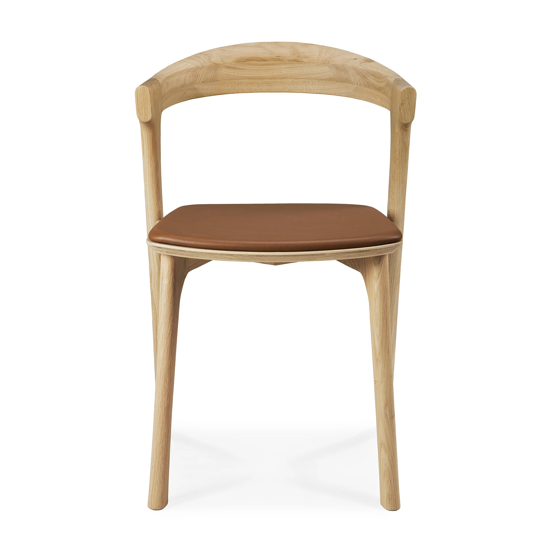 Ethnicraft Oak Bok Dining Chair - Leather - Image 5