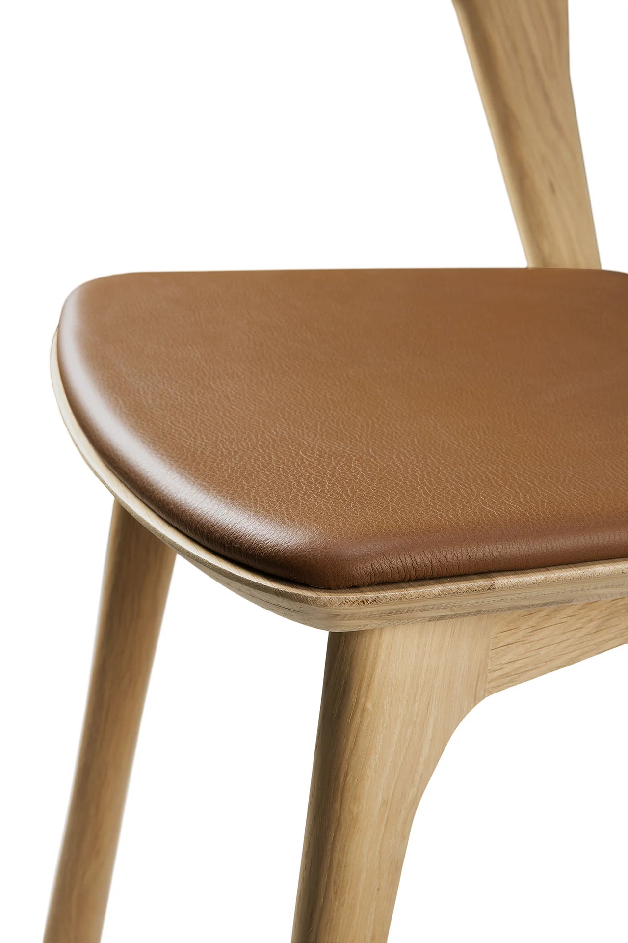 Ethnicraft Oak Bok Dining Chair - Leather - Image 8