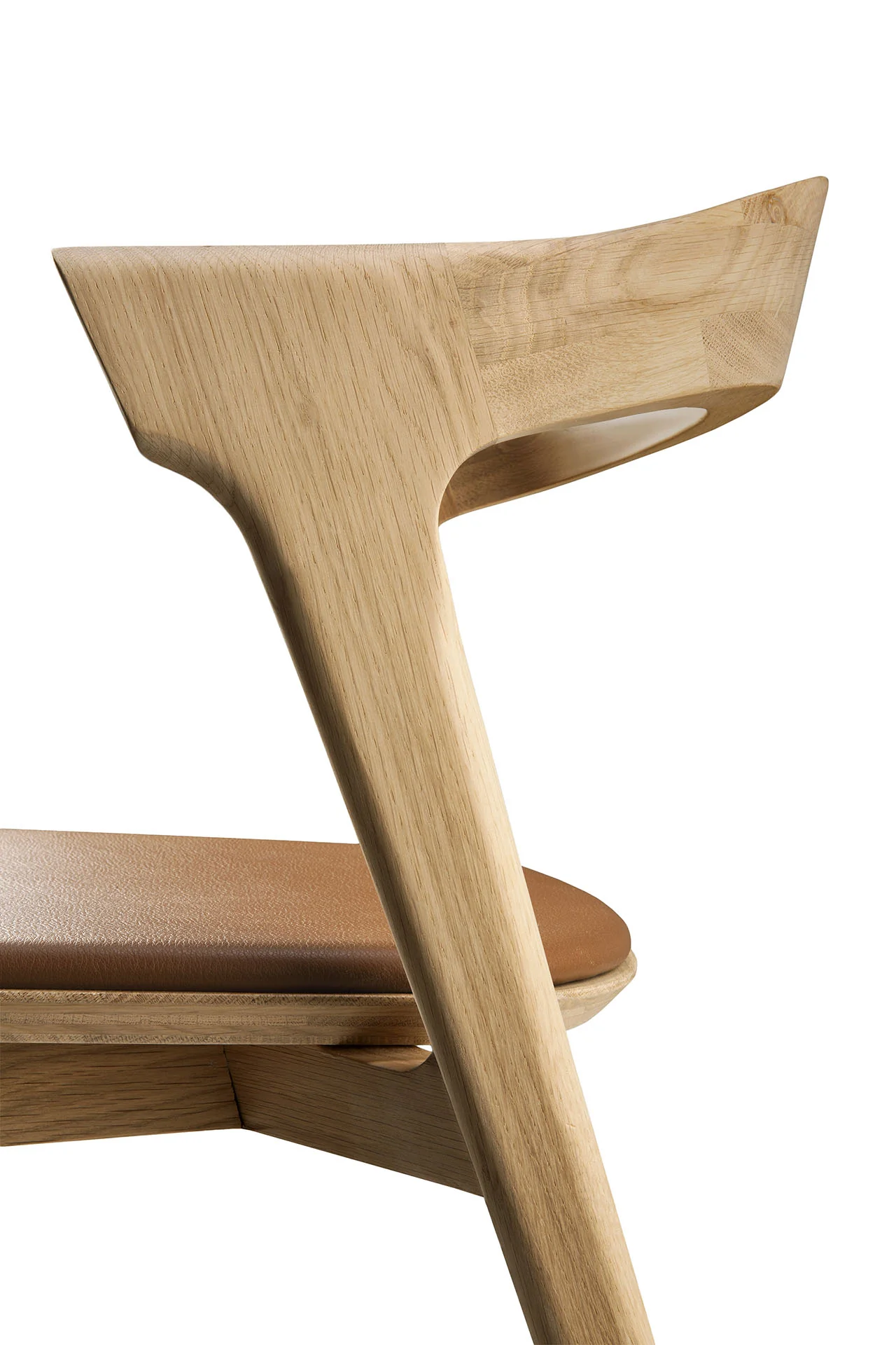 Ethnicraft Oak Bok Dining Chair - Leather - Image 9