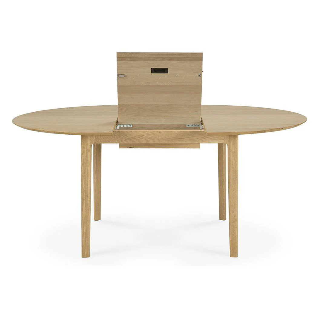 Ethnicraft Oak Bok Round Extendable Dining Table - Image 9