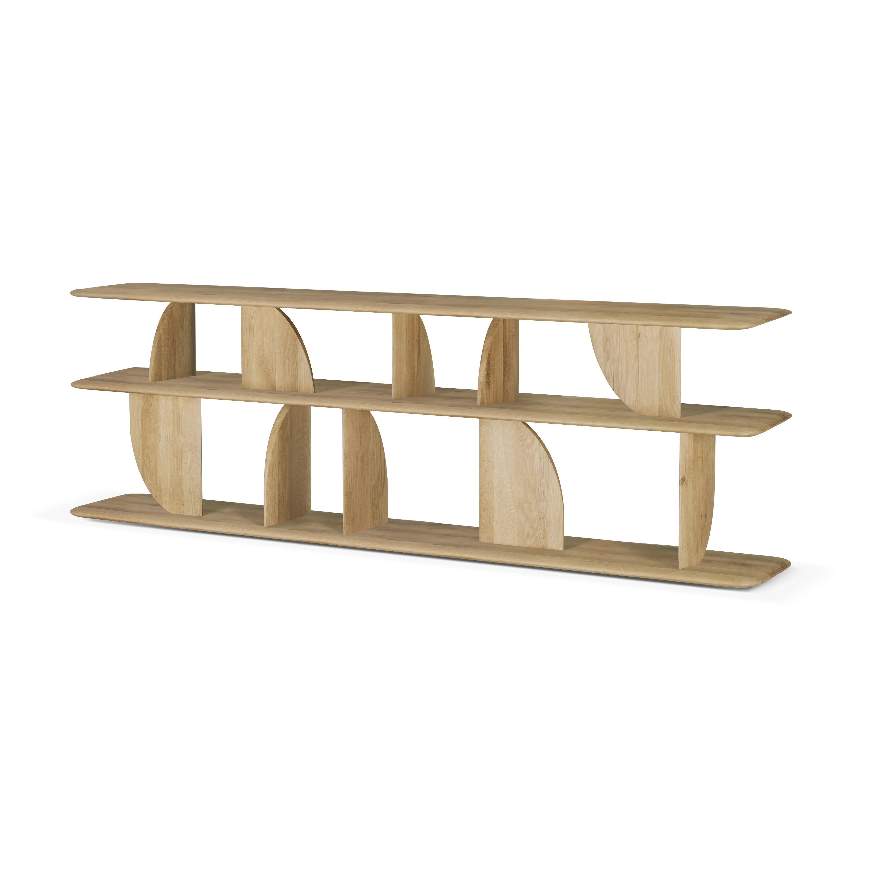 Ethnicraft Oak Geometric Console - Image 2