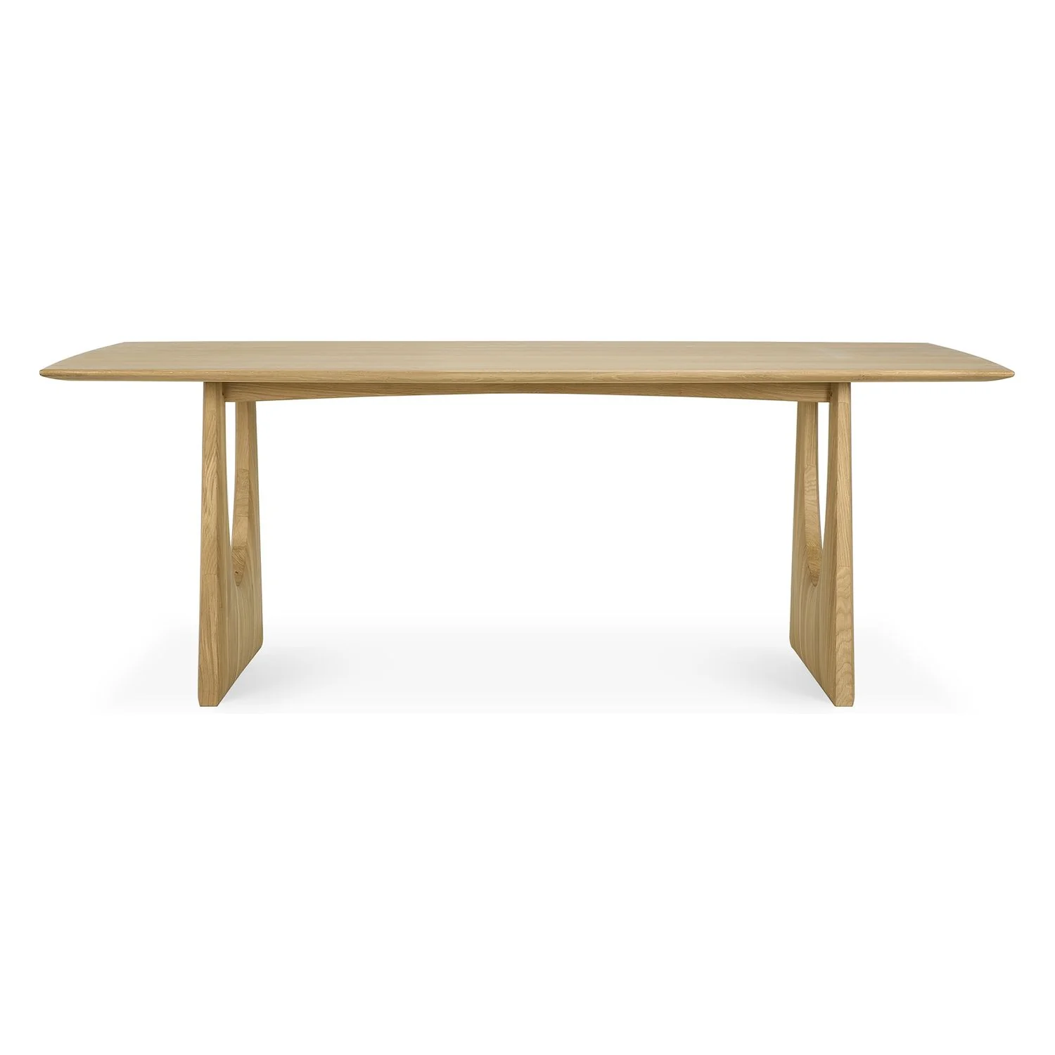 Ethnicraft Oak Geometric Rectangular Dining Table