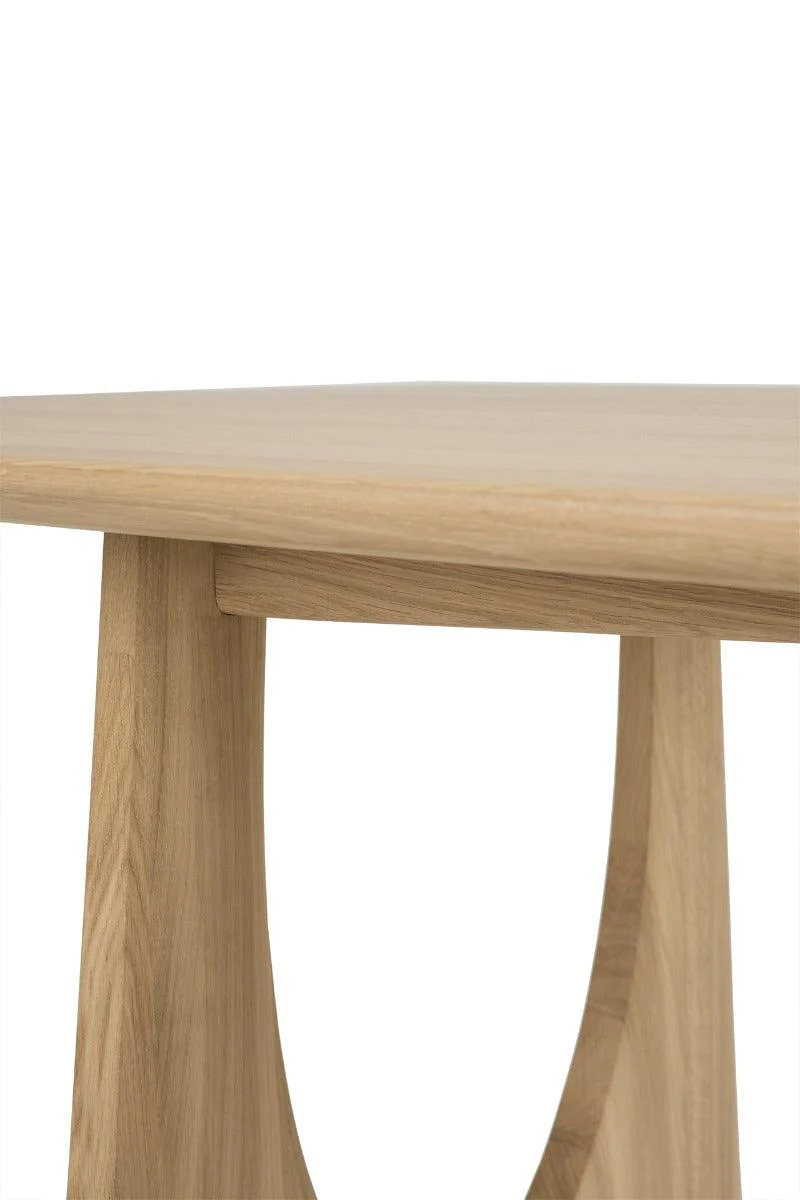 Ethnicraft Oak Geometric Rectangular Dining Table - Image 10